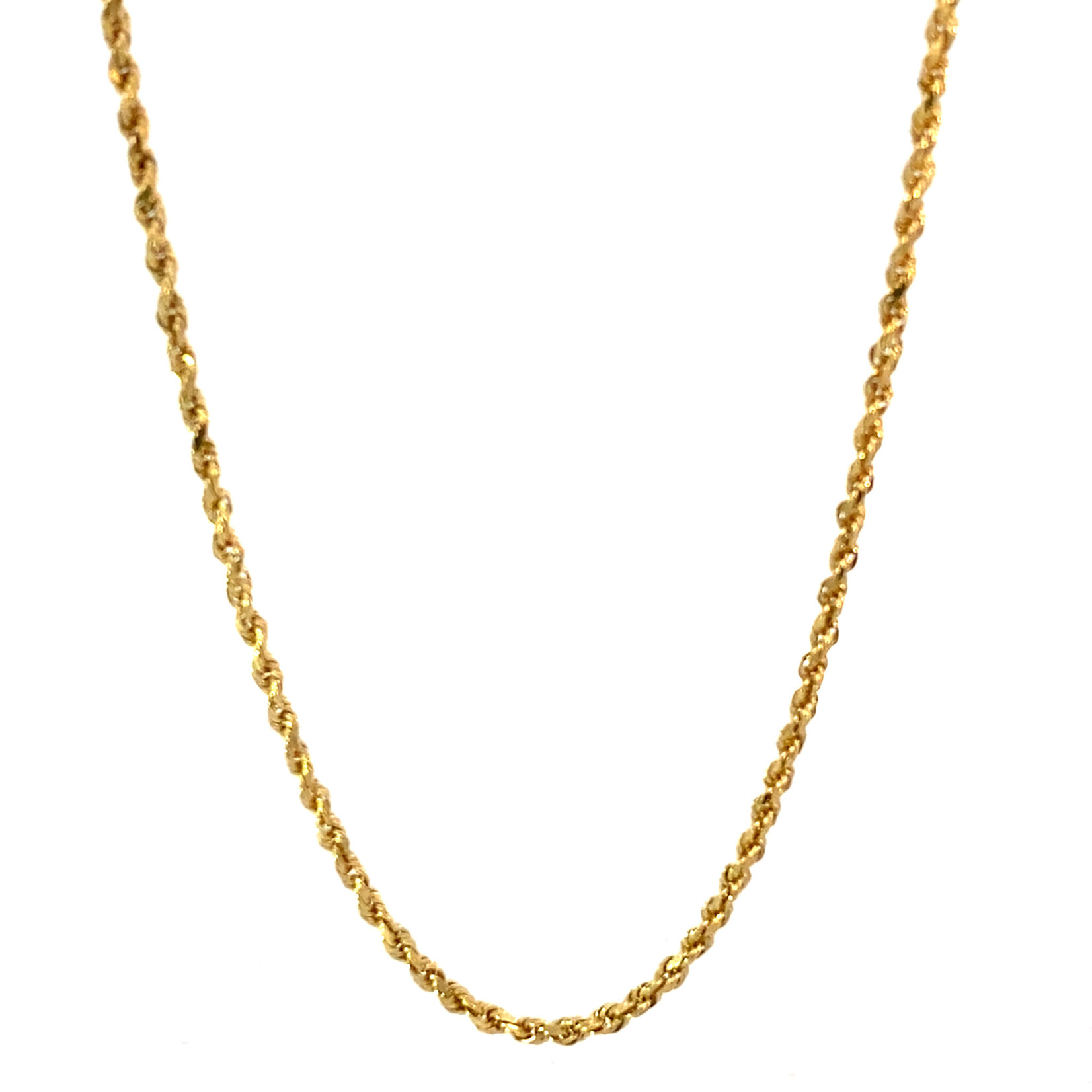 14K Yellow Gold 18" 1.8mm Rope Chain