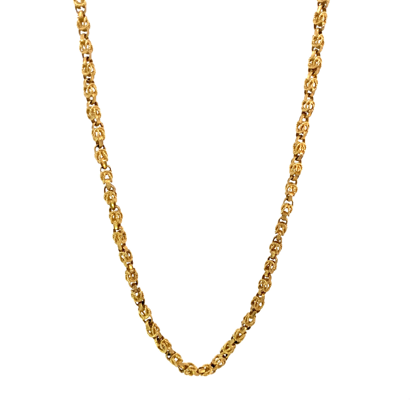 14K Yellow Gold 18" Fancy Link Chain
