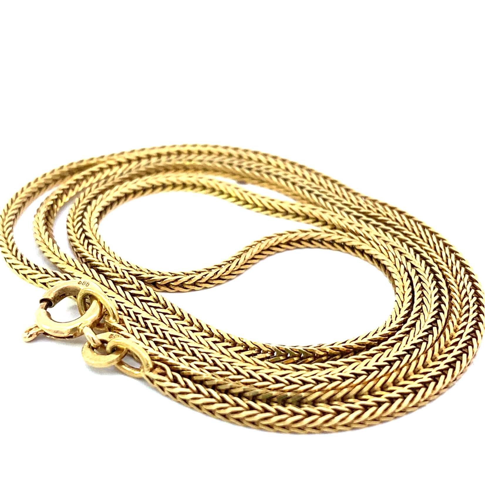 14K Yellow Gold 23" Wheat Chain