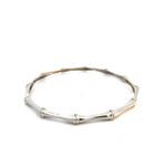 Sterling Silver Bamboo Bangle sz7.75