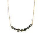 14K Yellow Gold 19" Tahitian Keshi Necklace
