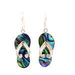 Sterling Silver Paua Slipper with Mother of Pearl Dangles