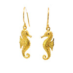 18K Vermeil Mini Tribal Seahorse Dangles