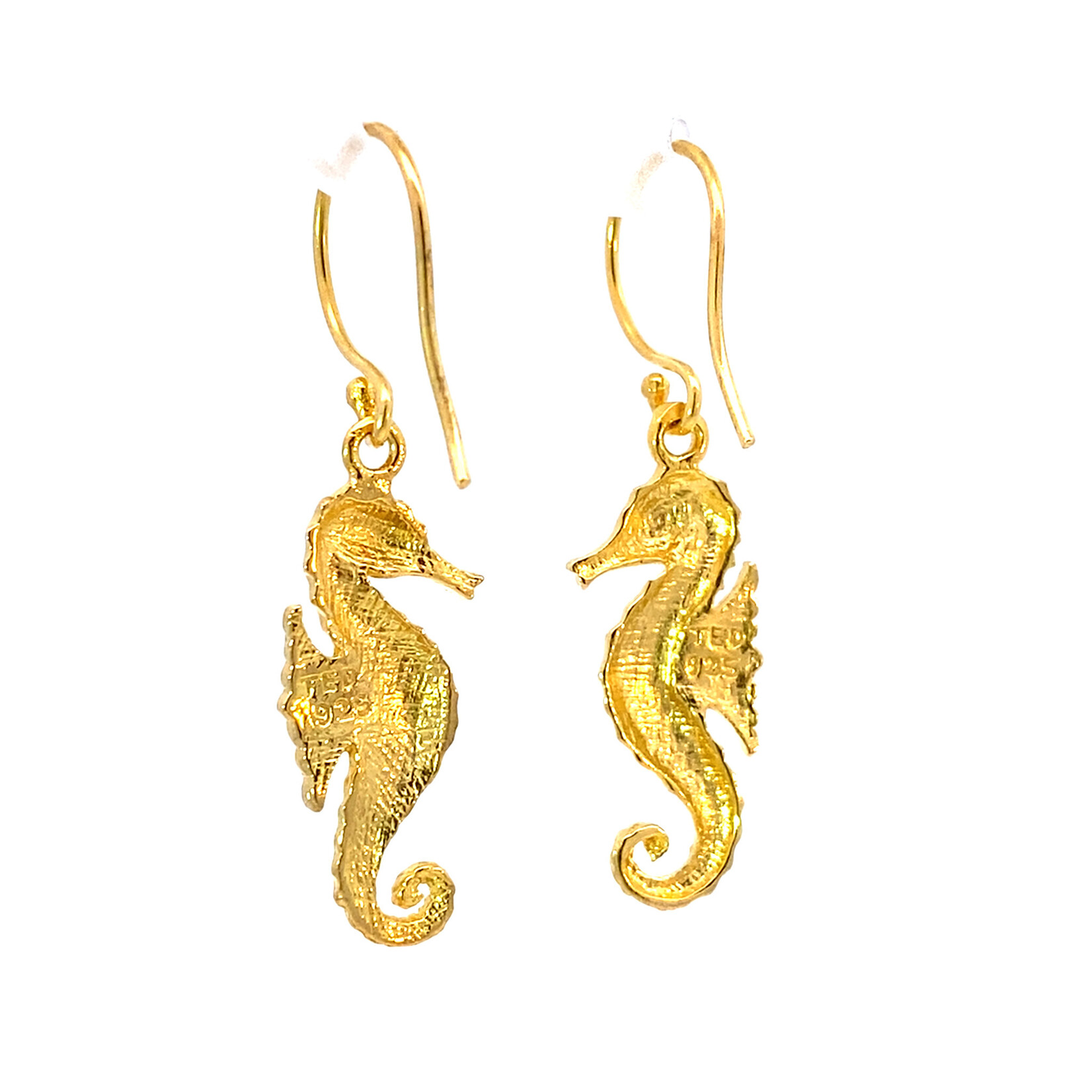 18K Vermeil Mini Tribal Seahorse Dangles