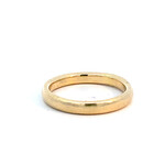 14K Yellow Gold 3mm Half Round Comfort-fit Ring sz8