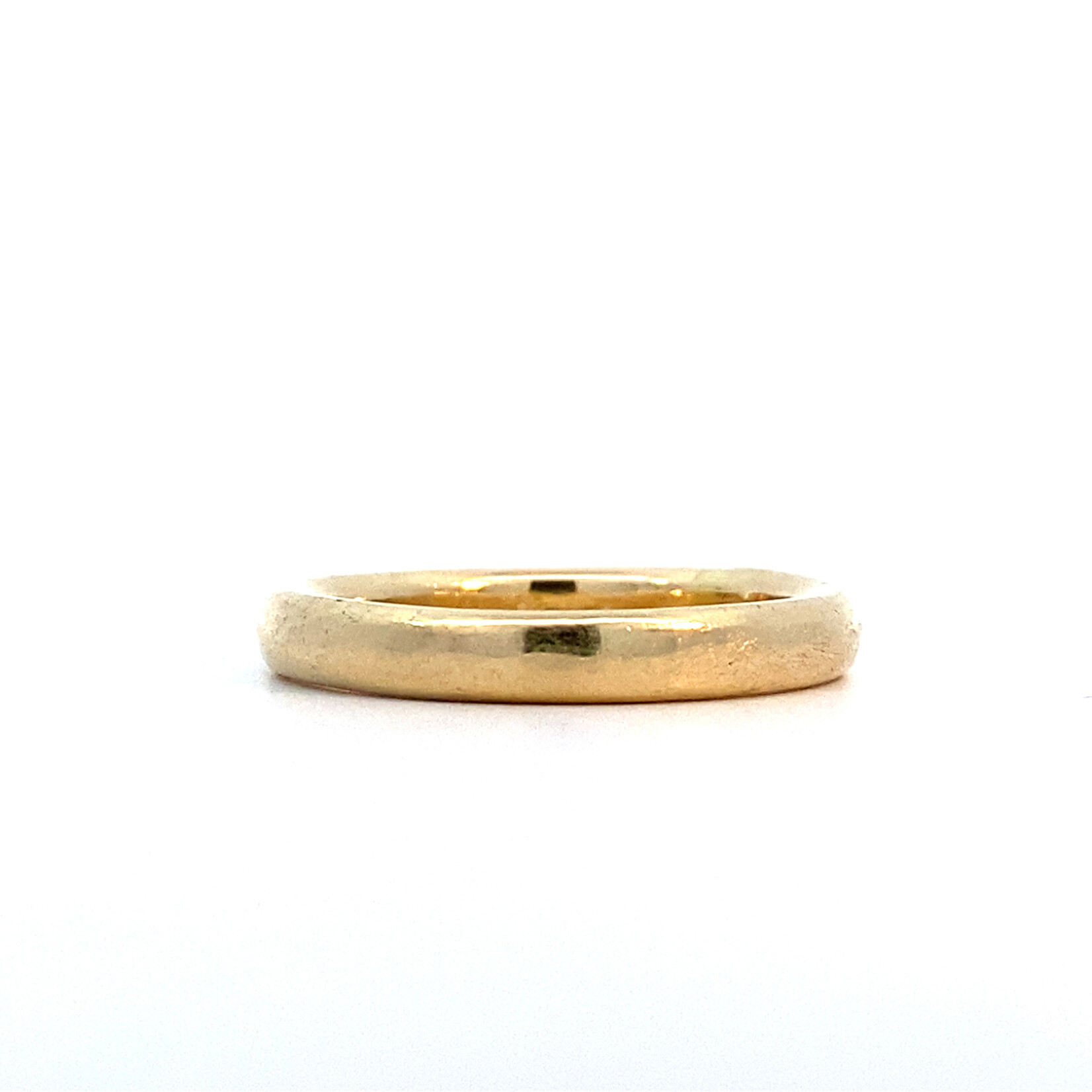 14K Yellow Gold 3mm Half Round Comfort-fit Ring sz8
