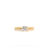 18K Yellow Gold Diamond ring size 5 +/-.33ct