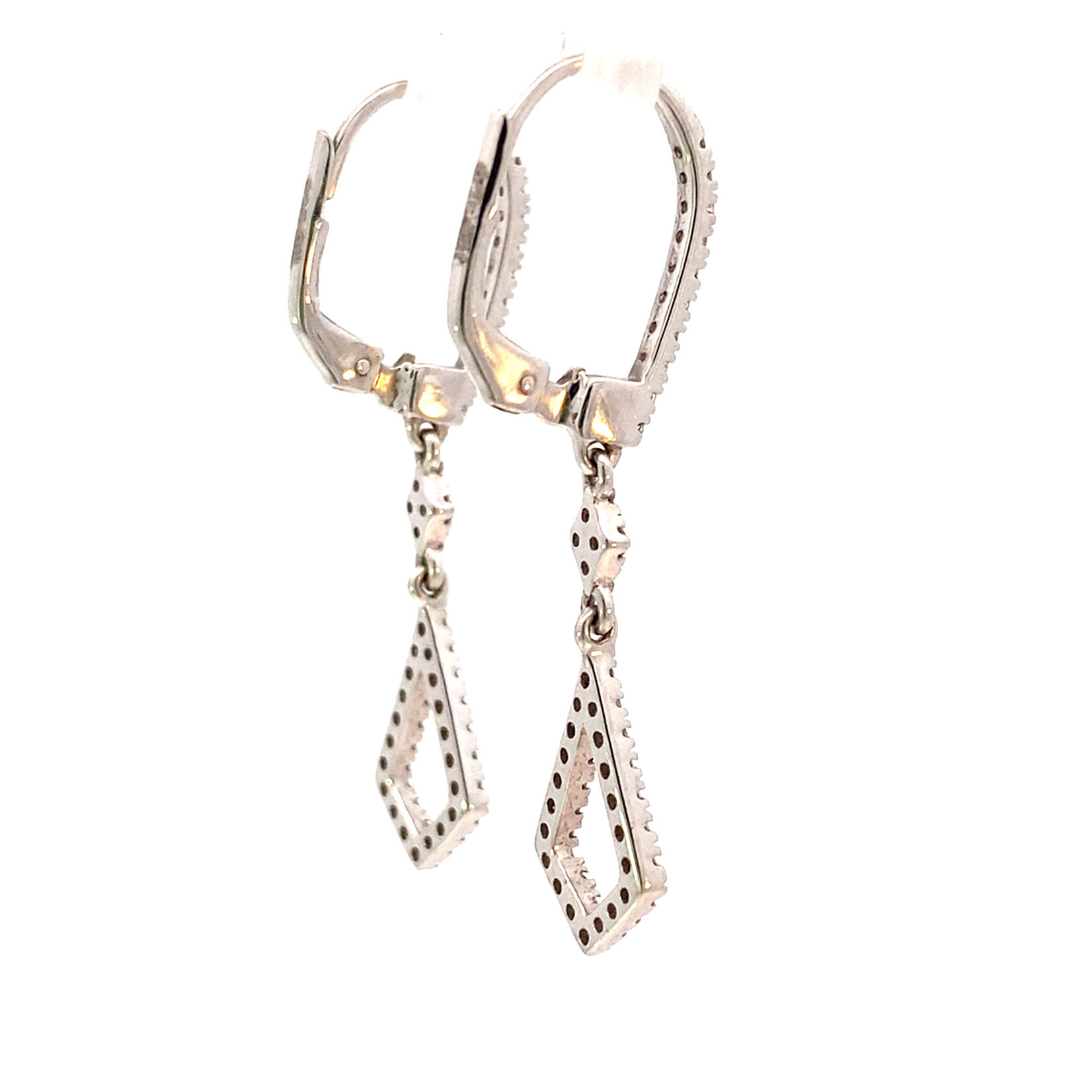 Sterling Silver White Stone Studs