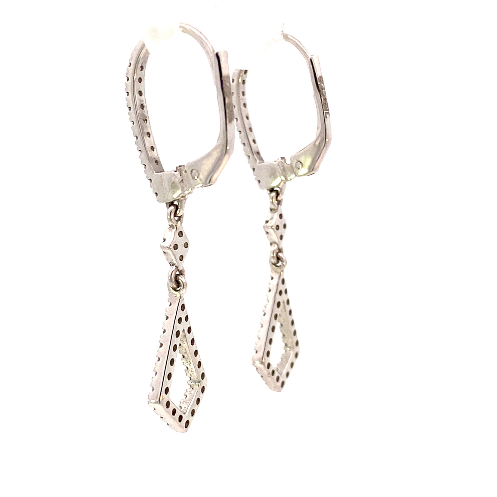 Sterling Silver White Stone Studs