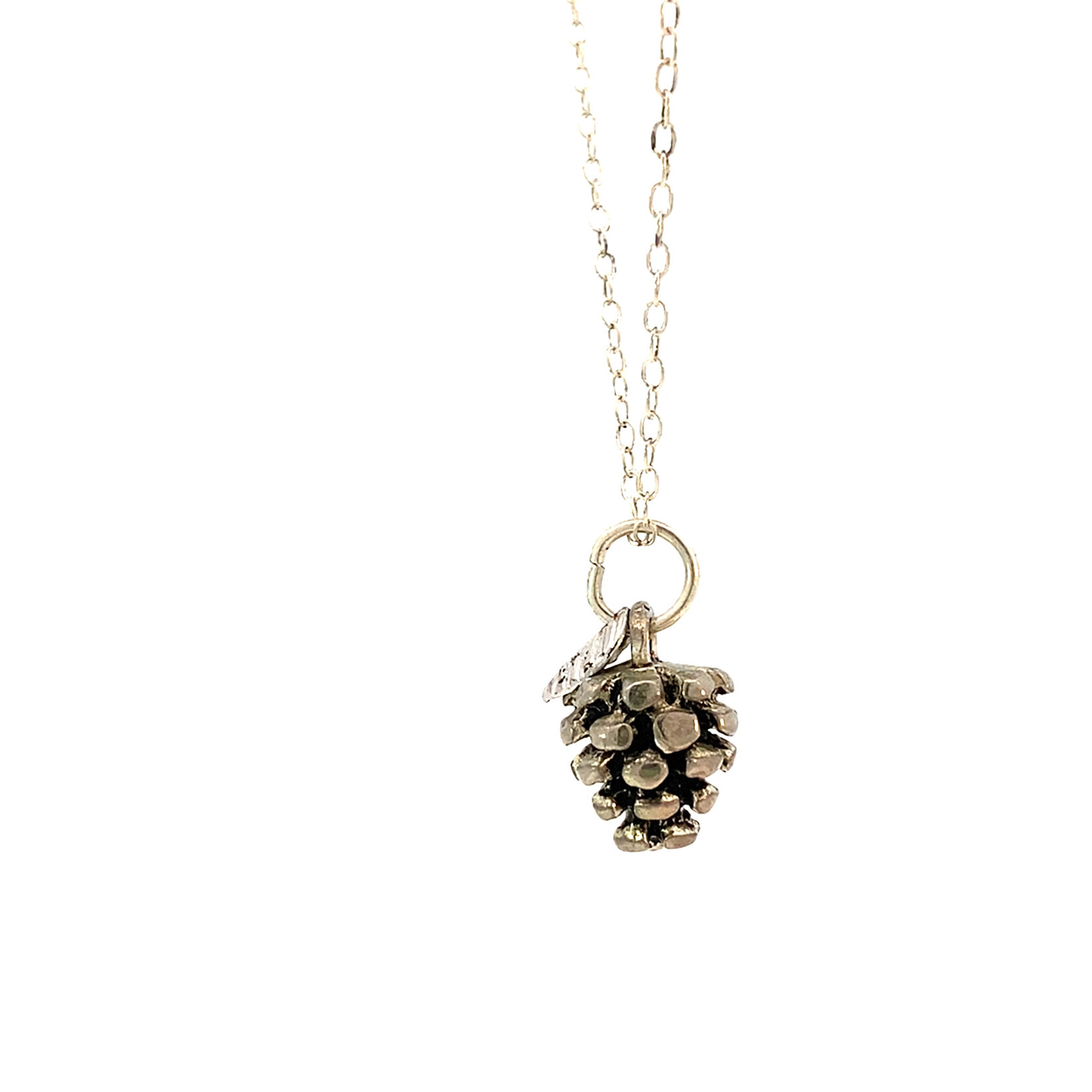 Sterling Silver 20" Pinecone Necklace
