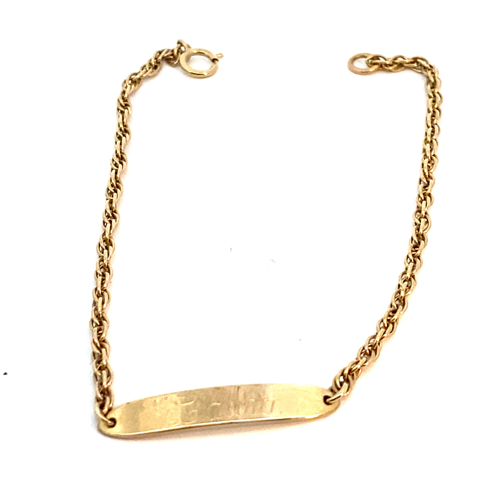 14K Yellow Gold ID Bracelet