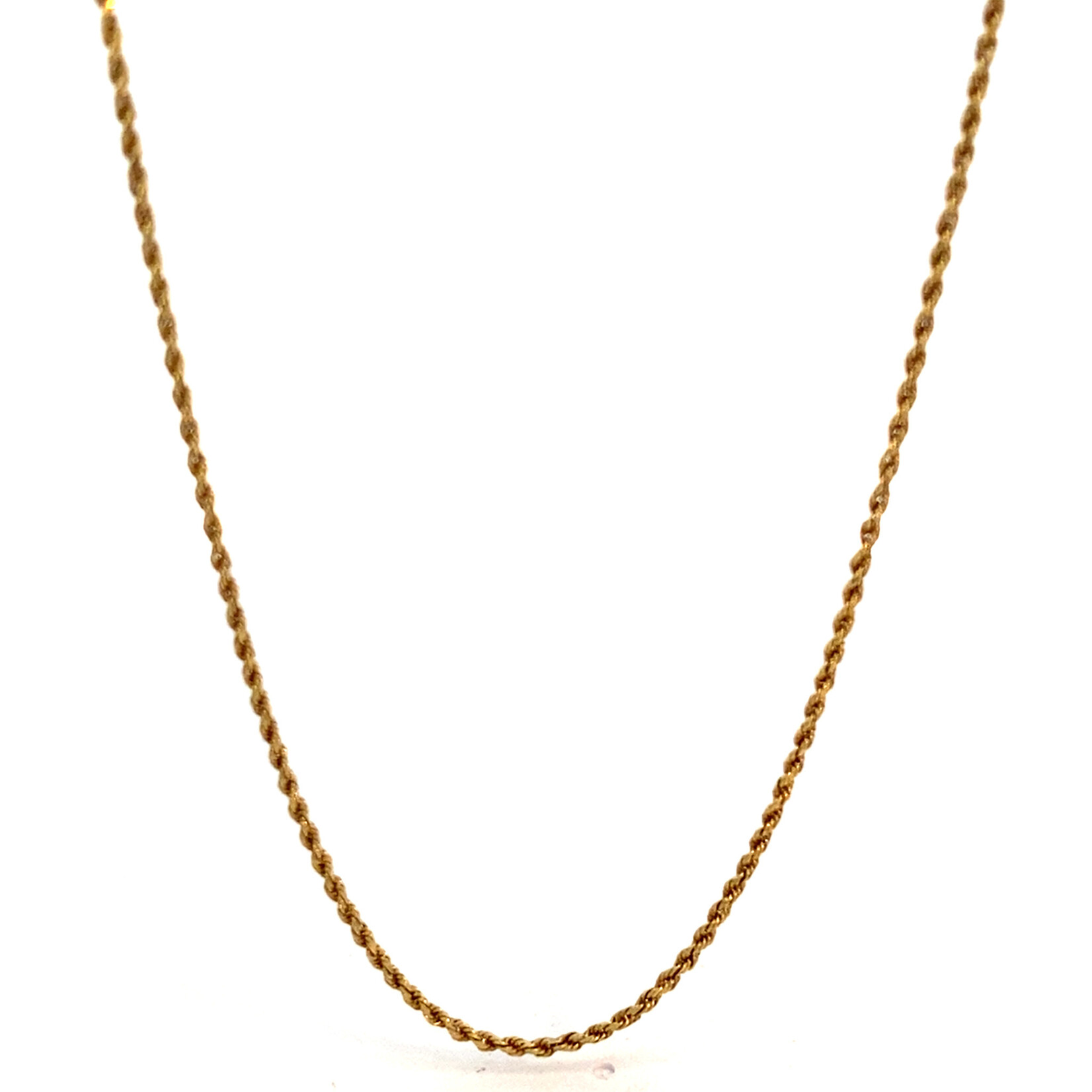 14K Yellow Gold  22" 1.3mm Rope Chain