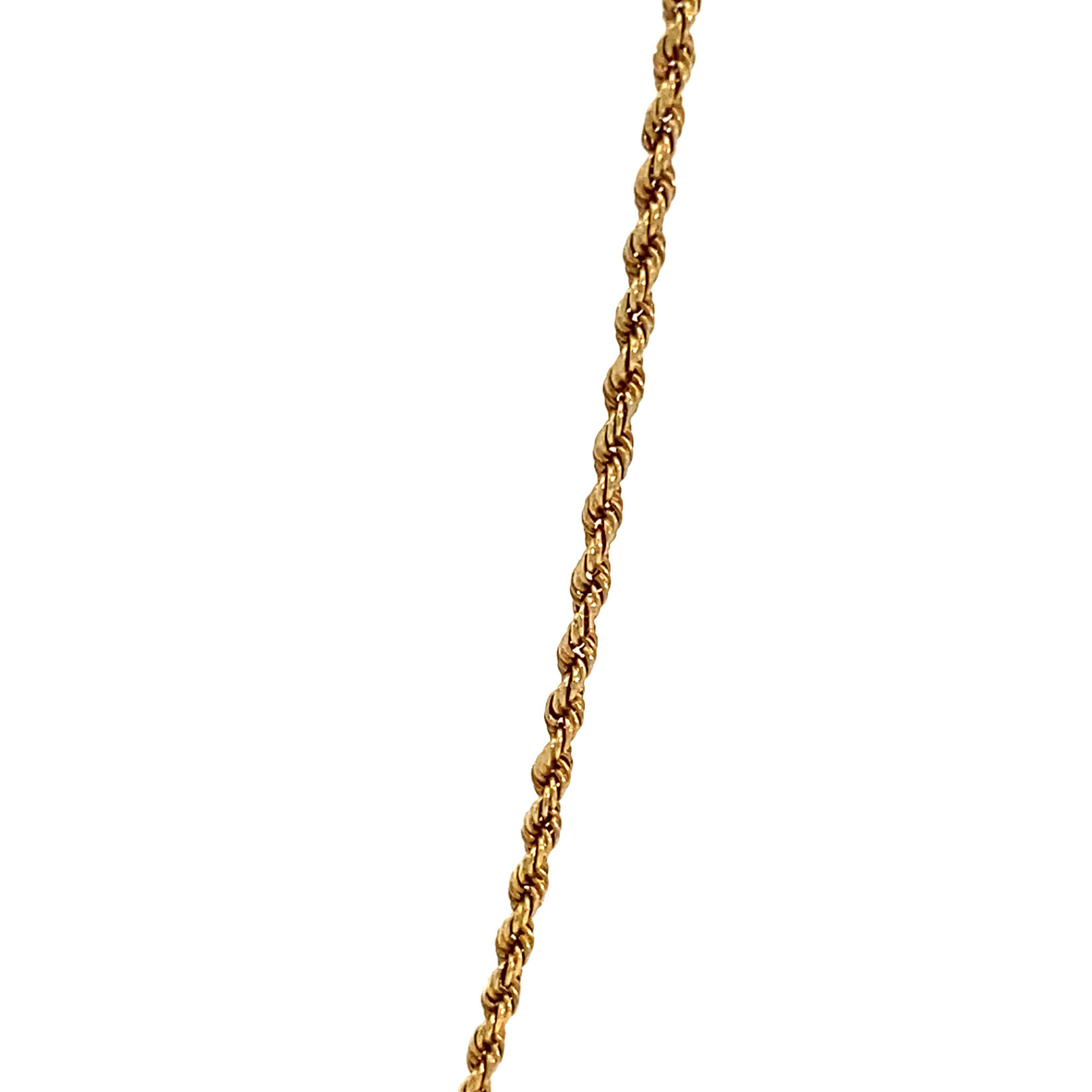 14K Yellow Gold  22" 1.3mm Rope Chain