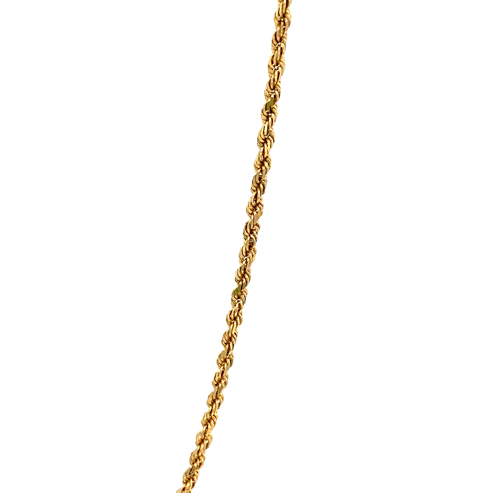 14K Yellow Gold  24" 1.5mm Rope Chain