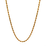 14K Yellow Gold 18" 2MM Diamond Cut Rope Chain