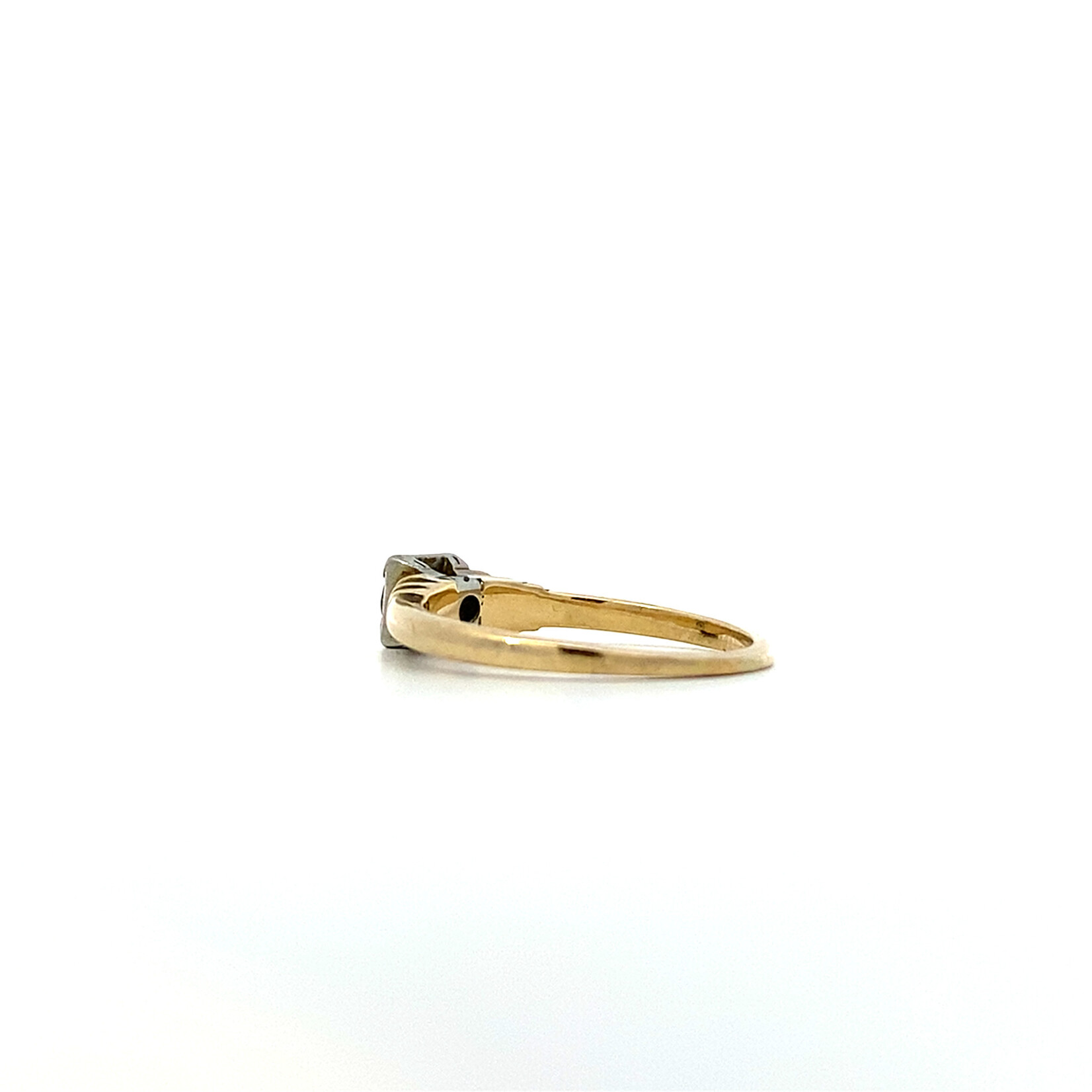 14K Yellow Gold Diamond Solitaire Ring size 6.25 D+/-.35ct