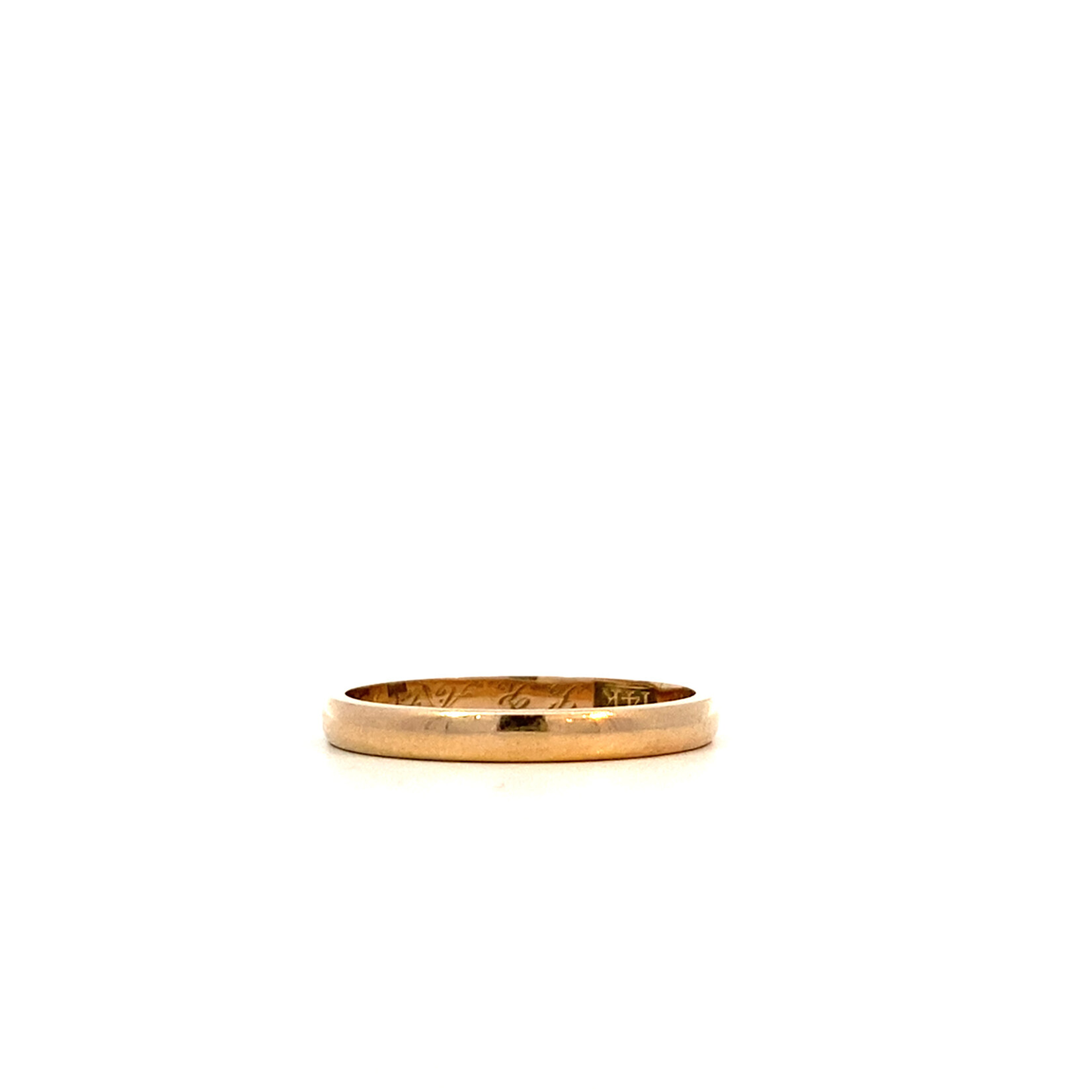14K Yellow Gold 2mm HR Band size 6.75