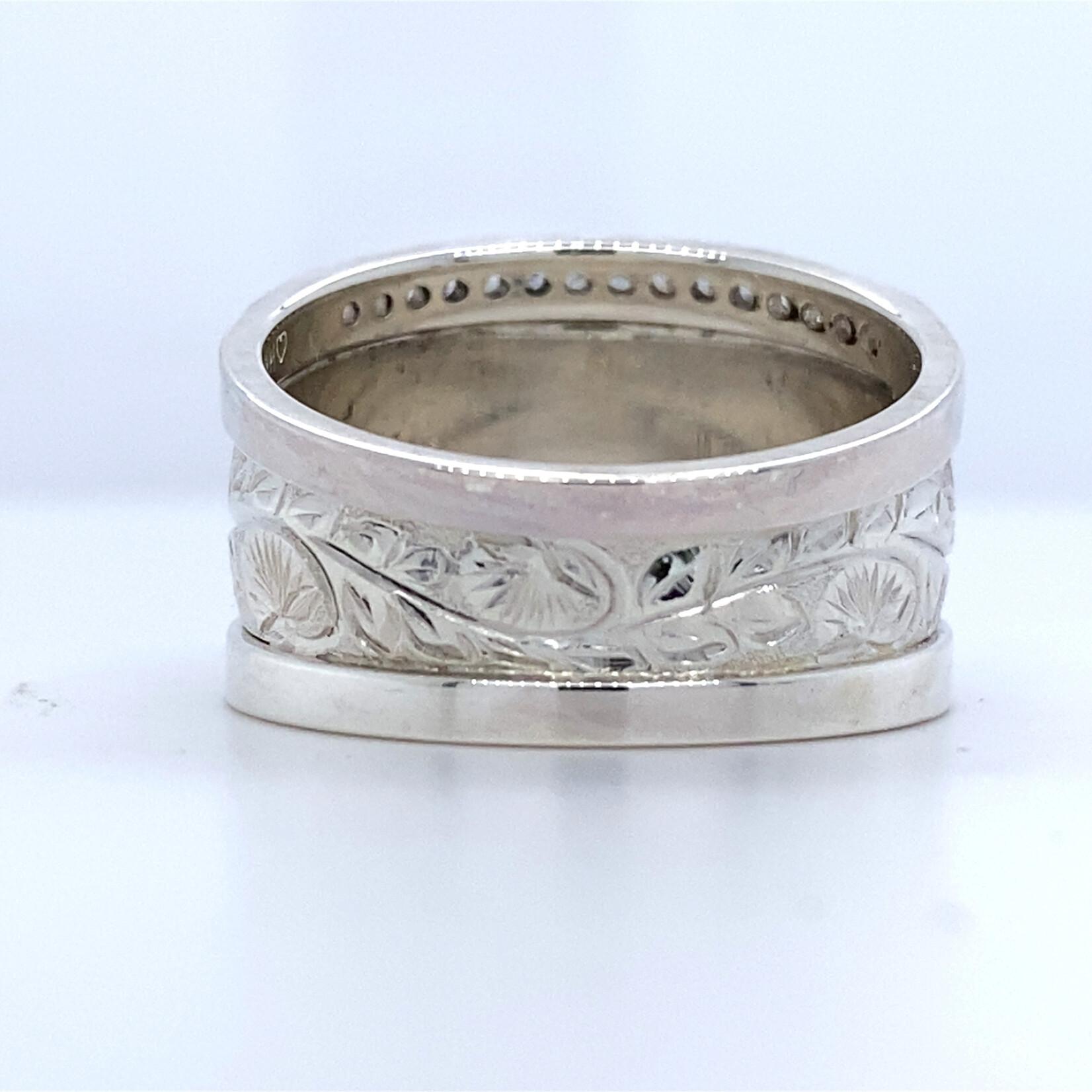 Sterling Silver 13mm DTRS Ohia Lehua Lab Dia D.30cttw size 7.5