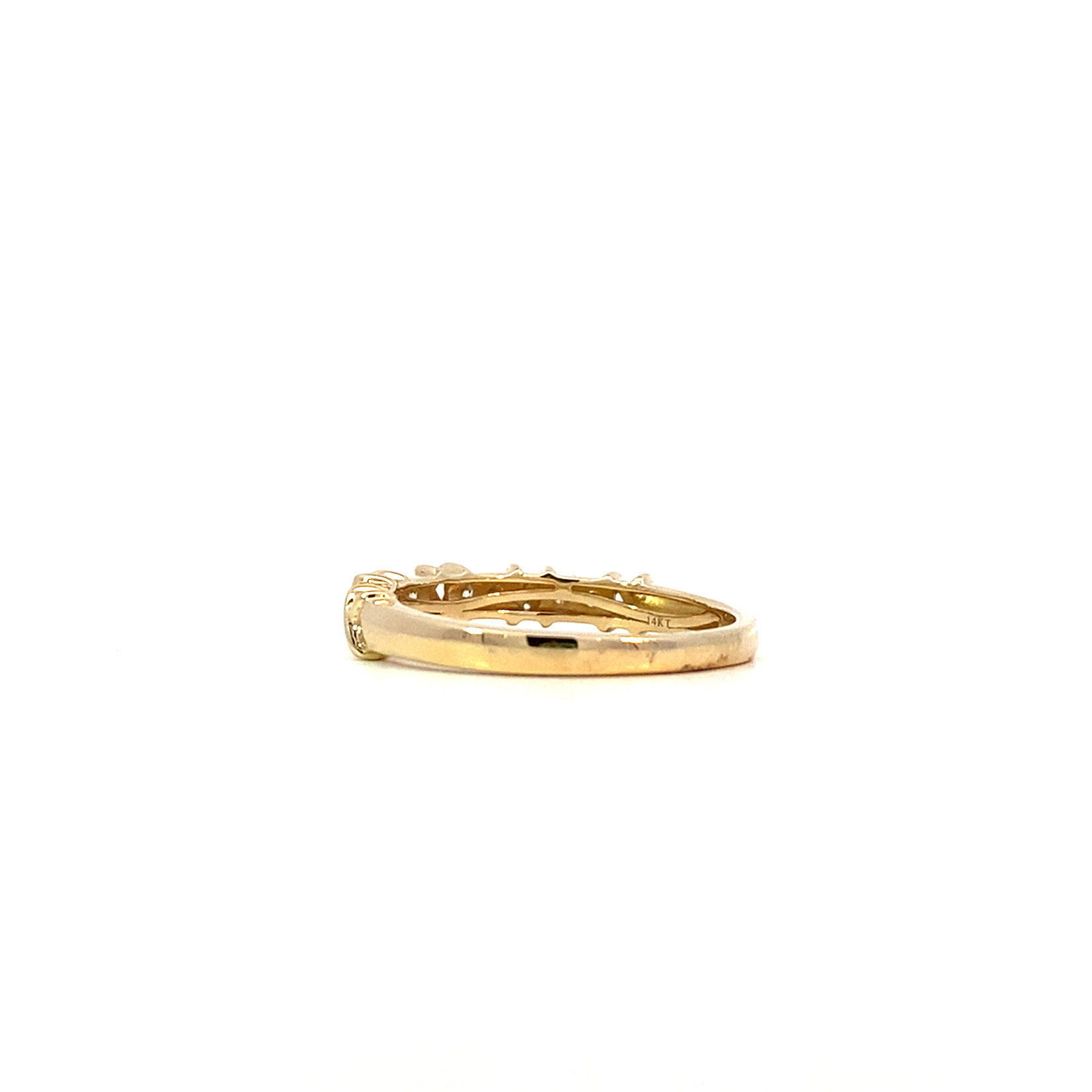 14K Yellow Gold XO Diamond Anniversary Band size 7 D.20ctw