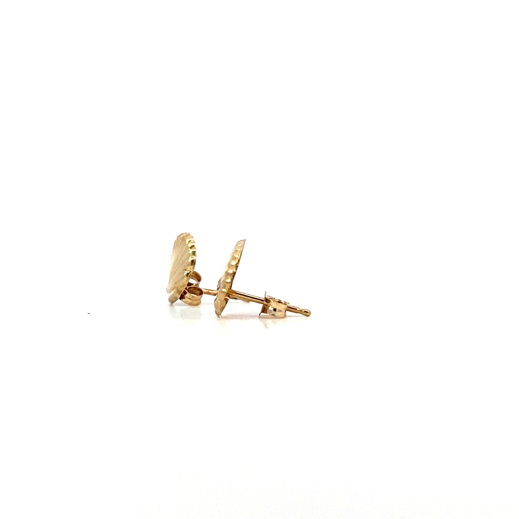 14K Yellow Gold Shell Post Earrings