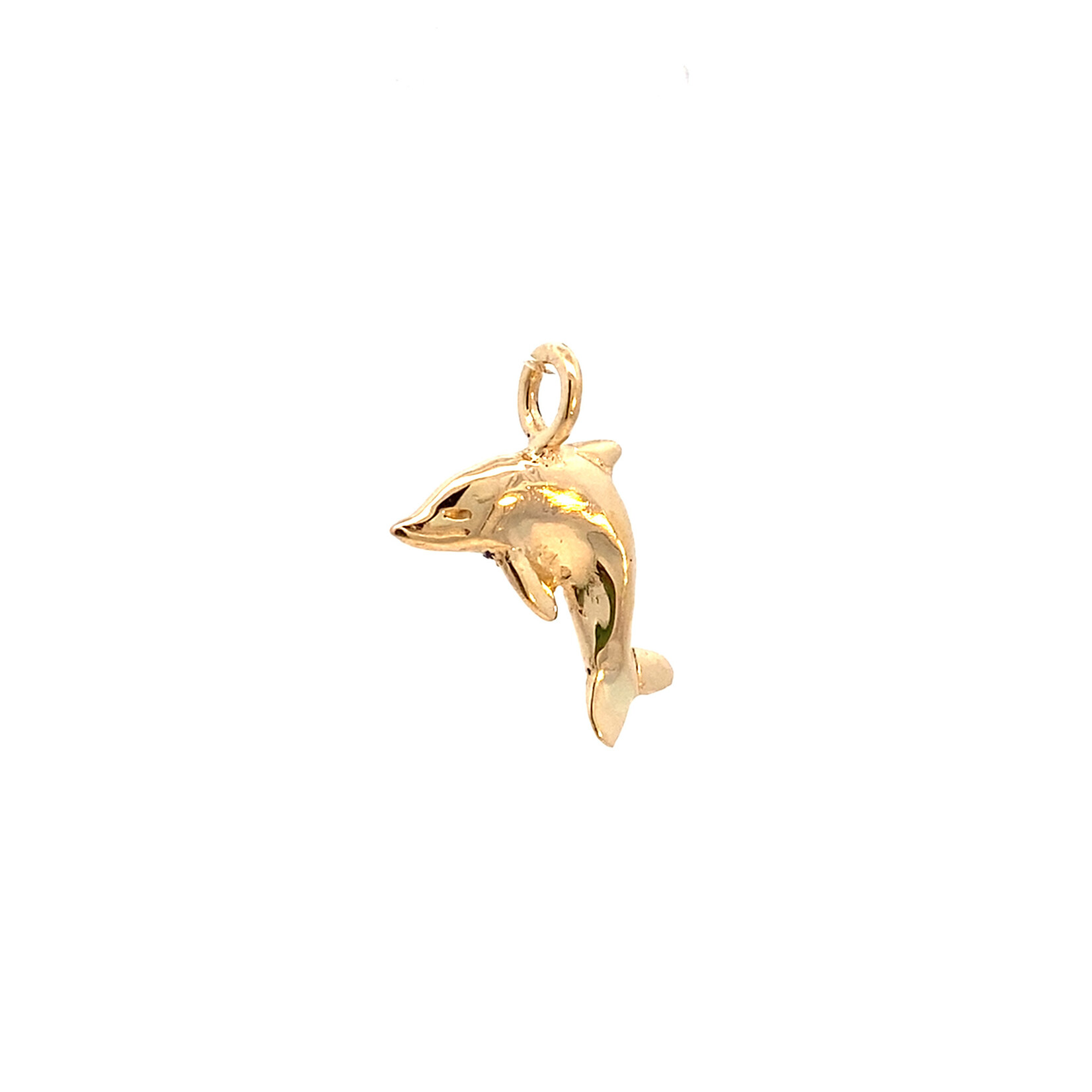14K Yellow Gold Dolphin Pendant