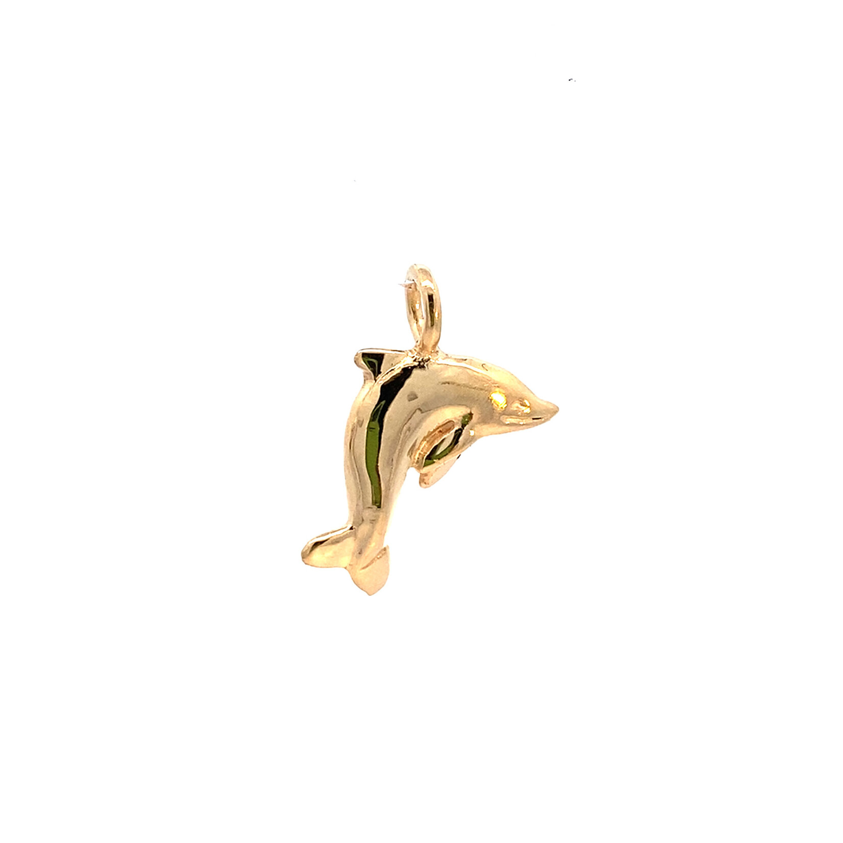 14K Yellow Gold Dolphin Pendant