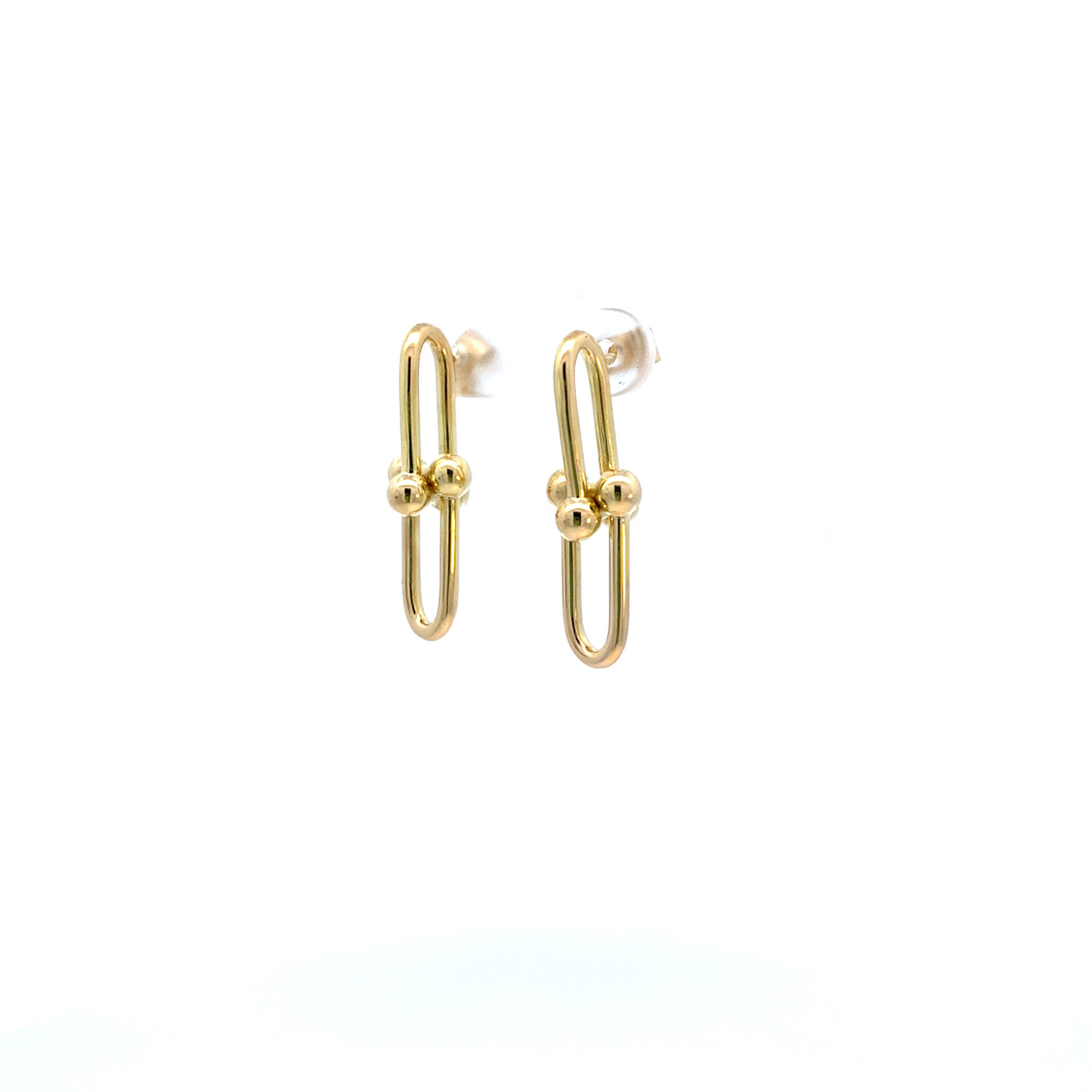 18K Yellow Gold 17.5" Hardwear Inspired Post Earrings