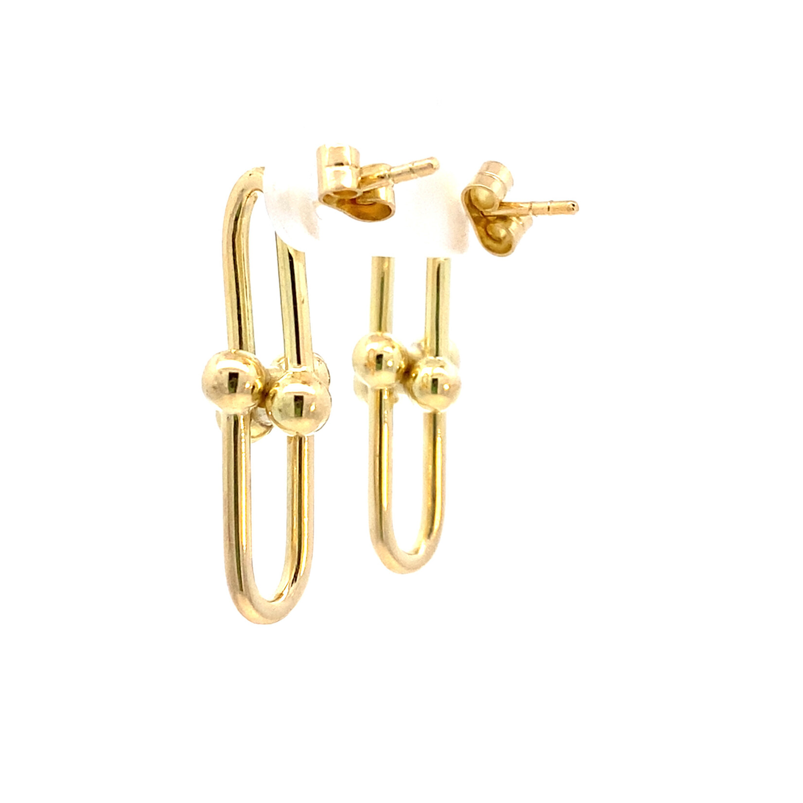 18K Yellow Gold 17.5" Hardwear Inspired Post Earrings