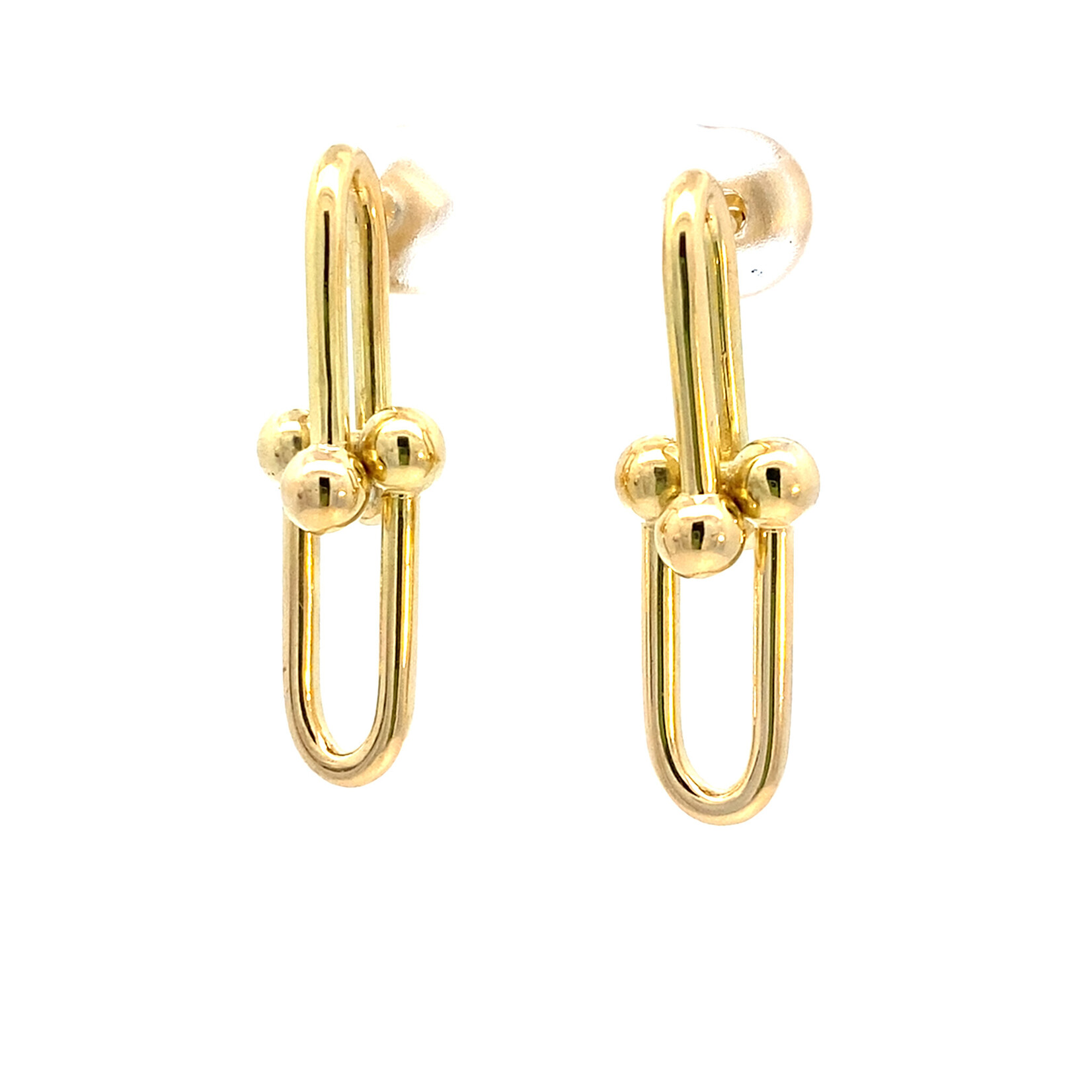 18K Yellow Gold 17.5" Hardwear Inspired Post Earrings