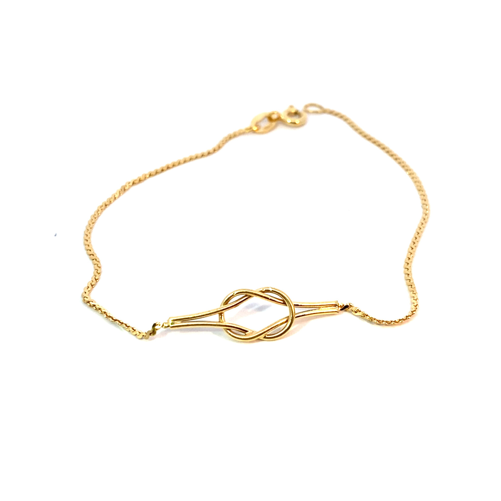 14K Yellow Gold 7" Bar Chain Bracelet