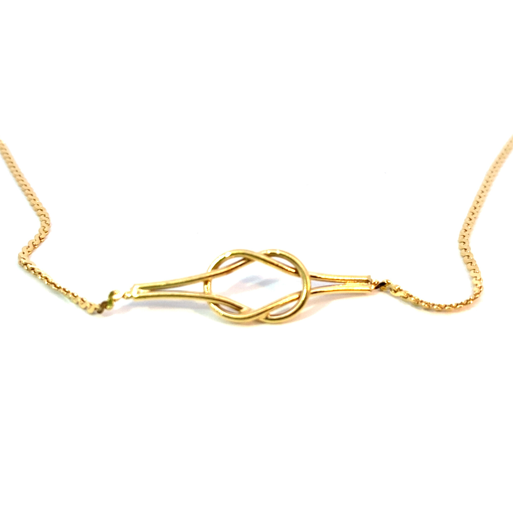 14K Yellow Gold 7" Bar Chain Bracelet