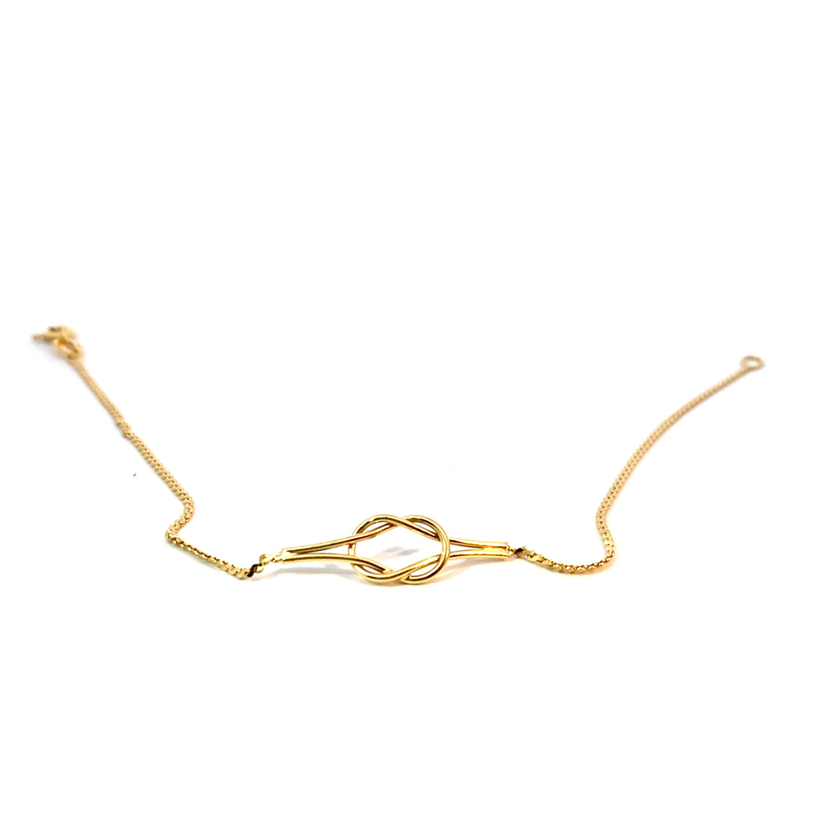 14K Yellow Gold 7" Knot Bracelet