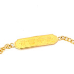24K Yellow Gold 4.5" Wealth and Longevity Baby Bracelet