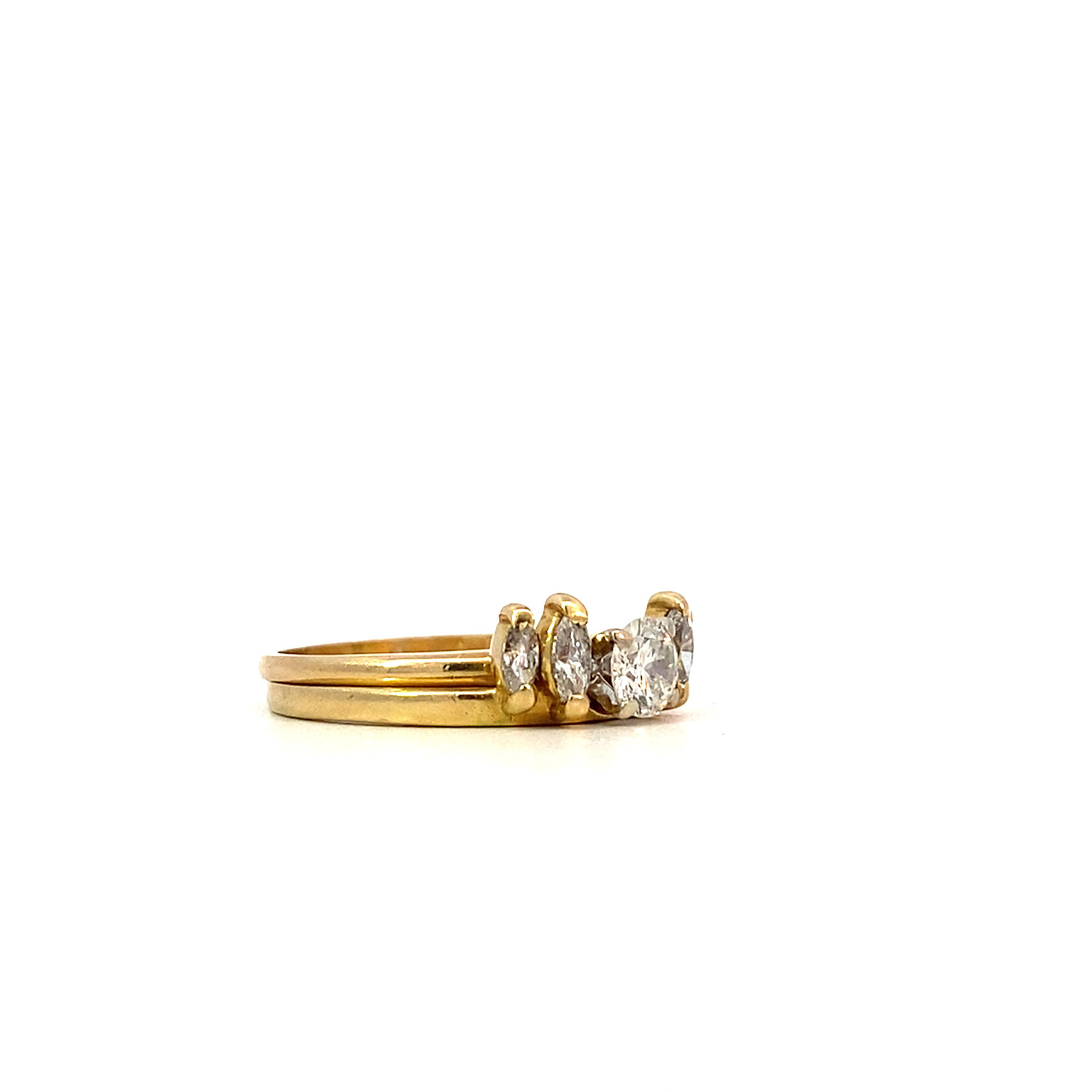 14K Yellow Gold Diamond Wedding Set size 8
