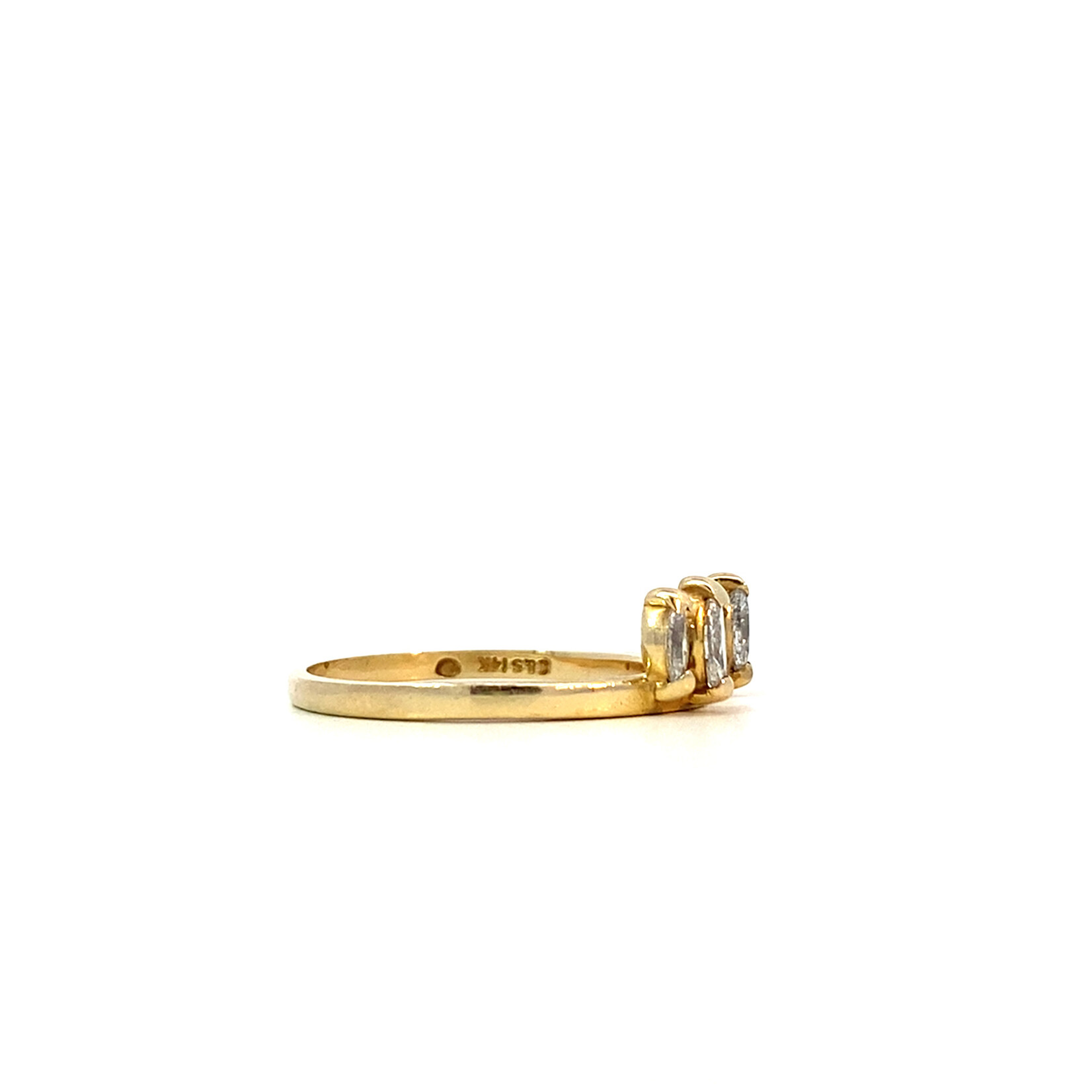 14K Yellow Gold Diamond Wedding Set sz8