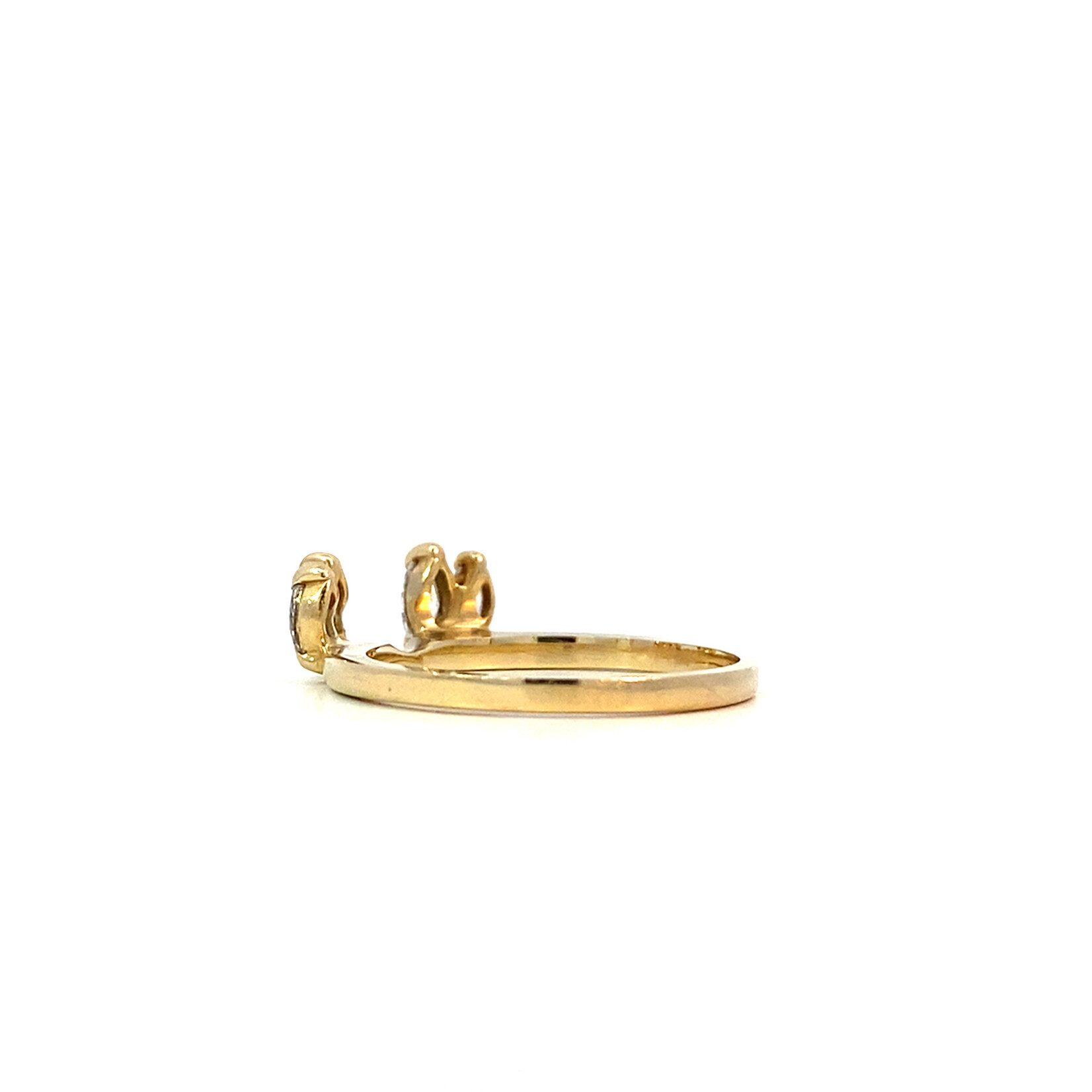 14K Yellow Gold Diamond Wedding Set sz8