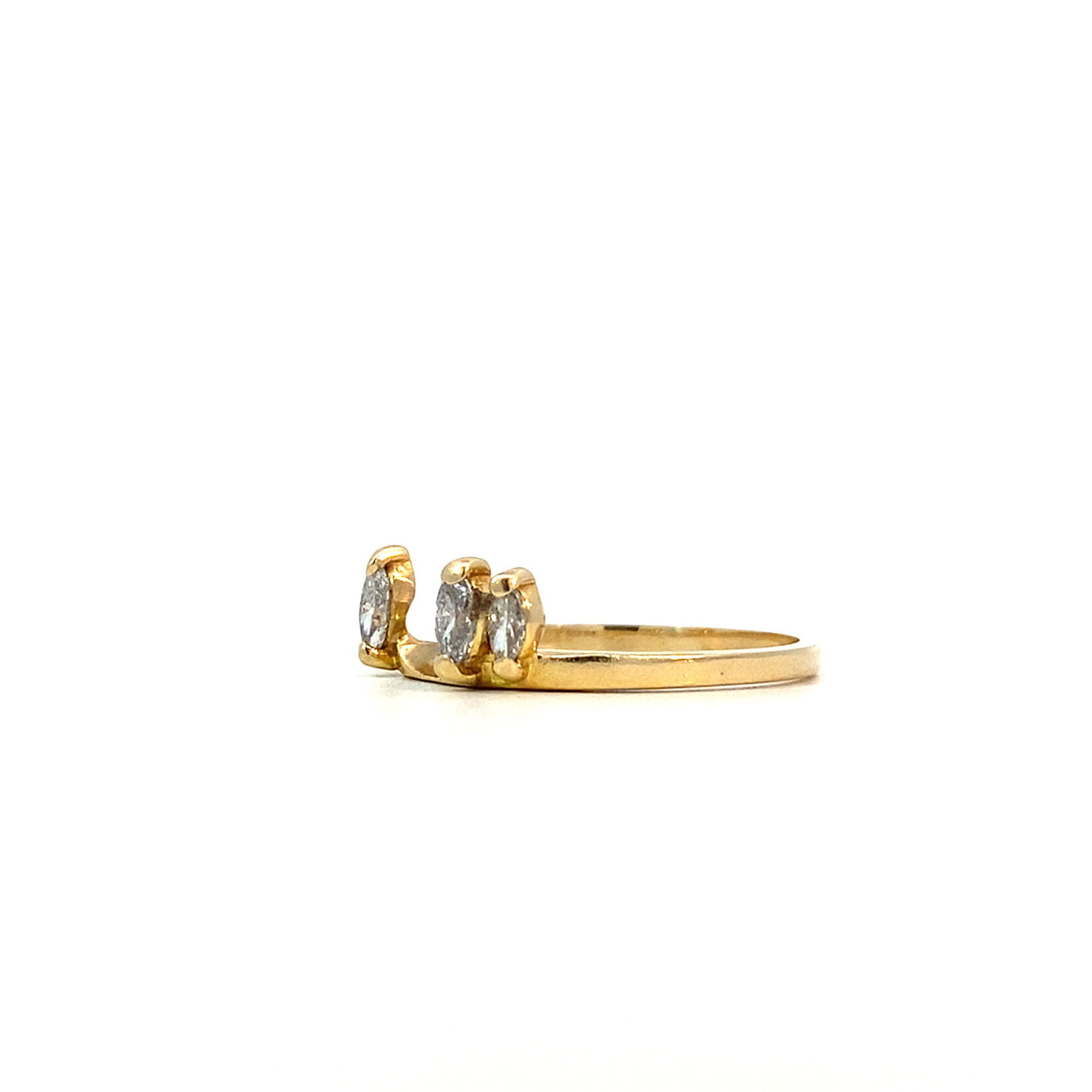 14K Yellow Gold Diamond Wedding Set size 8