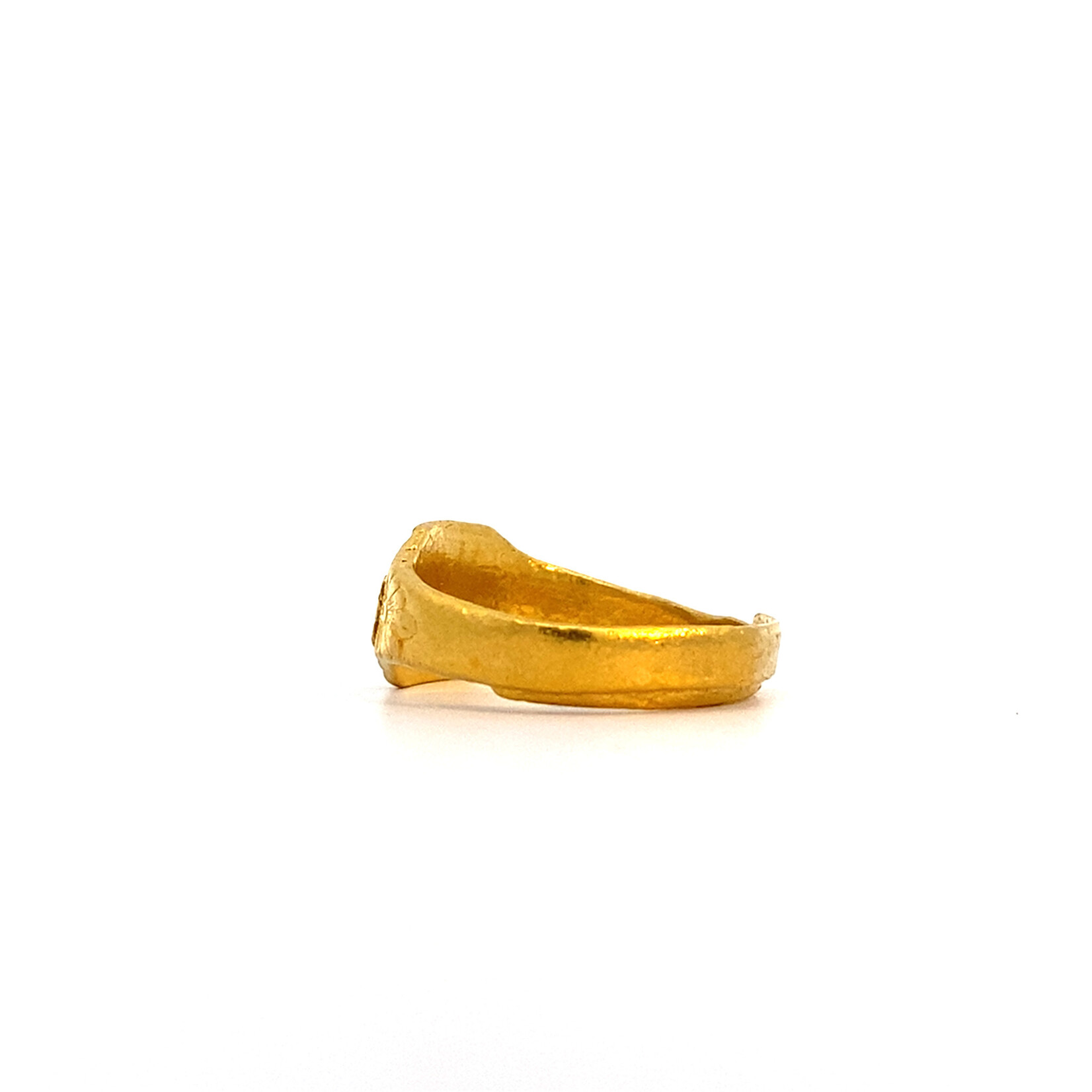 24K Yellow Gold "Beautiful Flower" Ring sz5.5