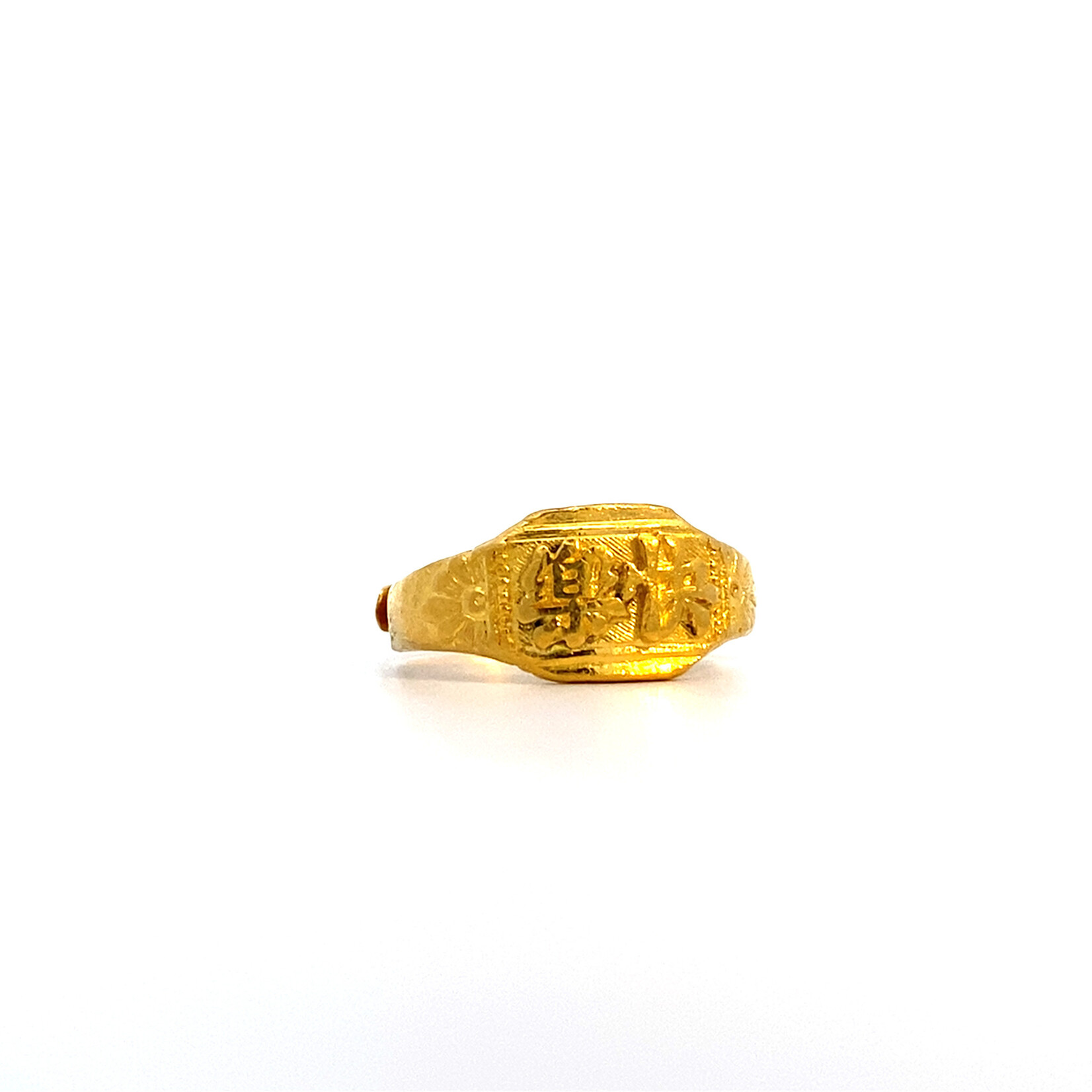 24K Yellow Gold "Beautiful Flower" Ring sz5.5