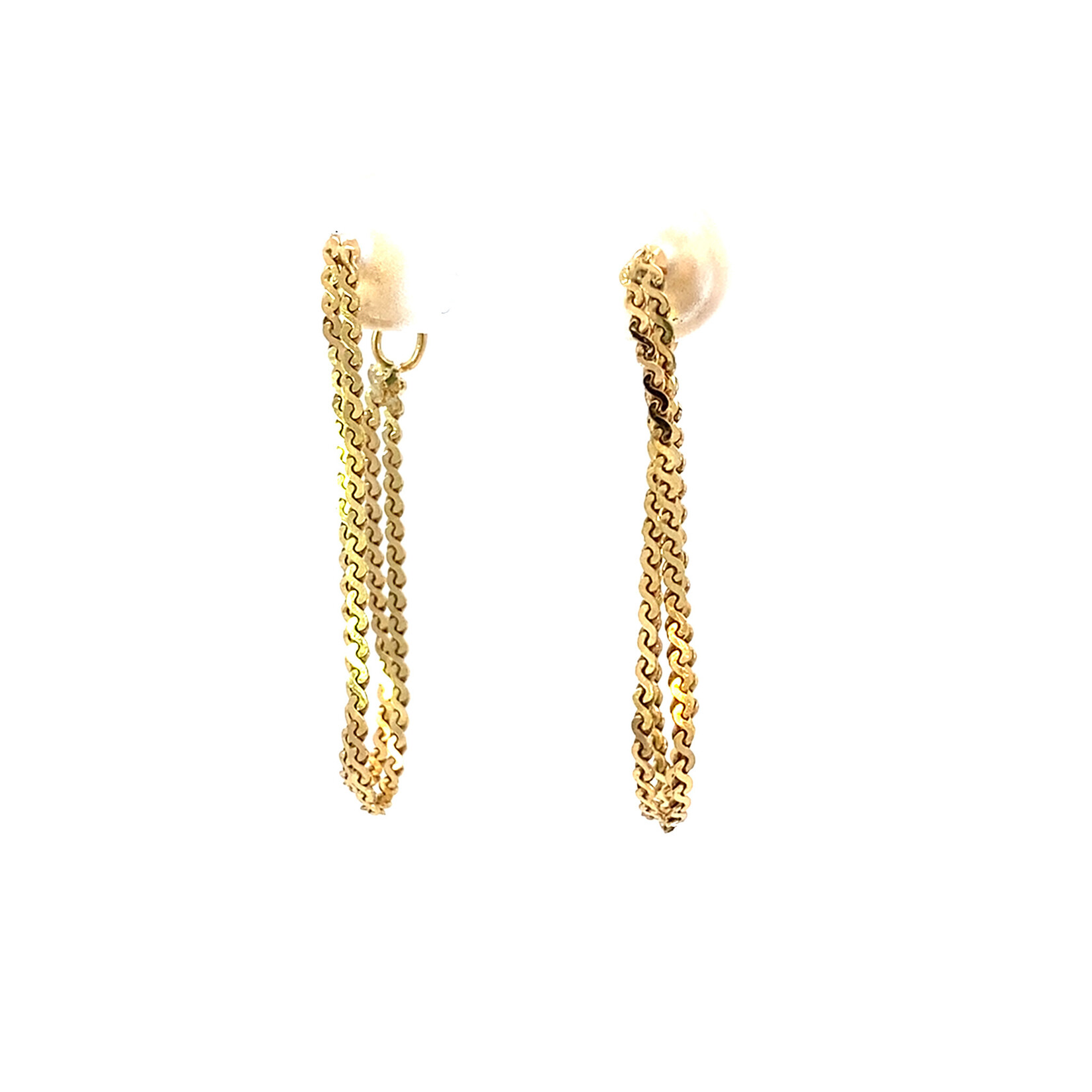 14K Yellow Gold S Link Hoops
