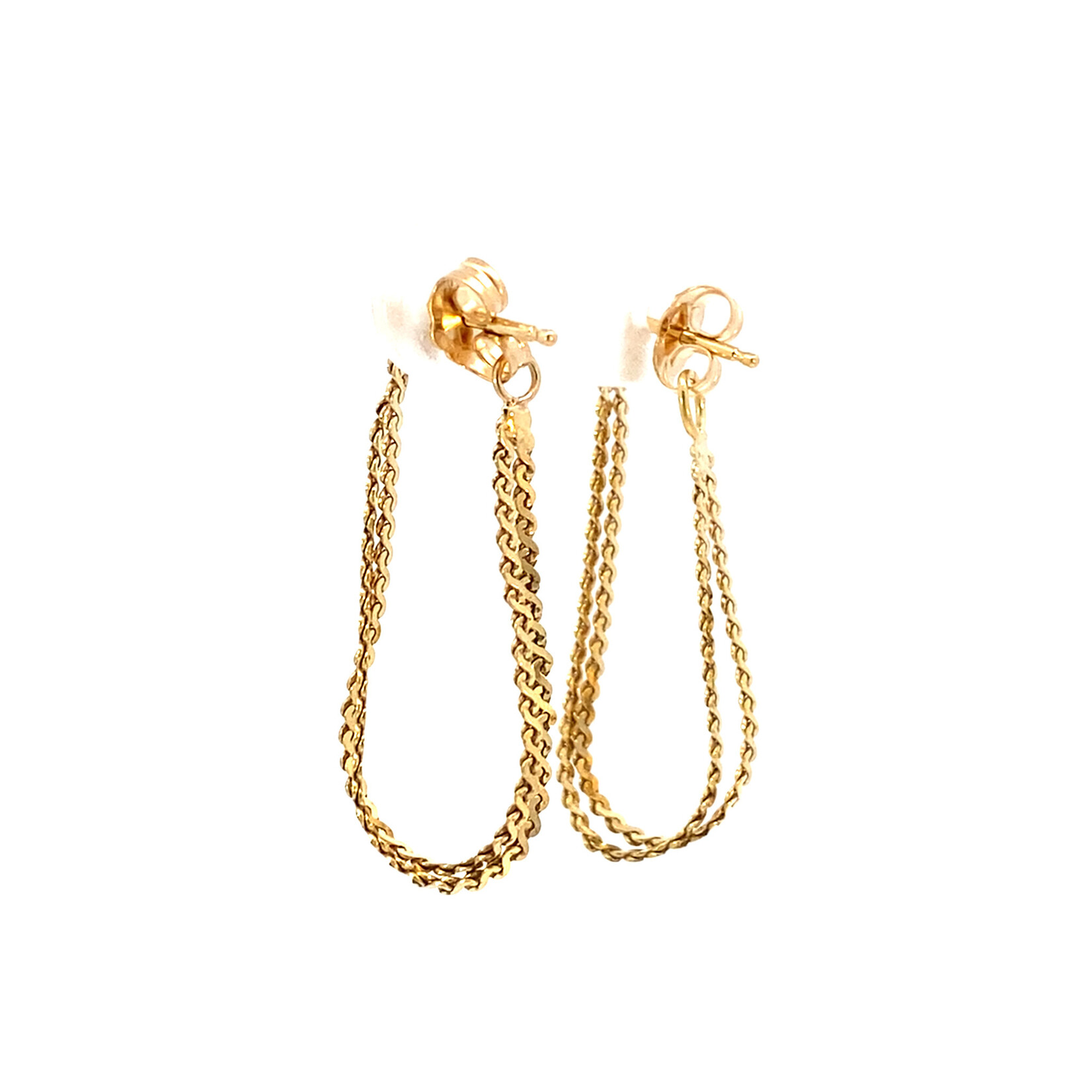 14K Yellow Gold S Link Hoops