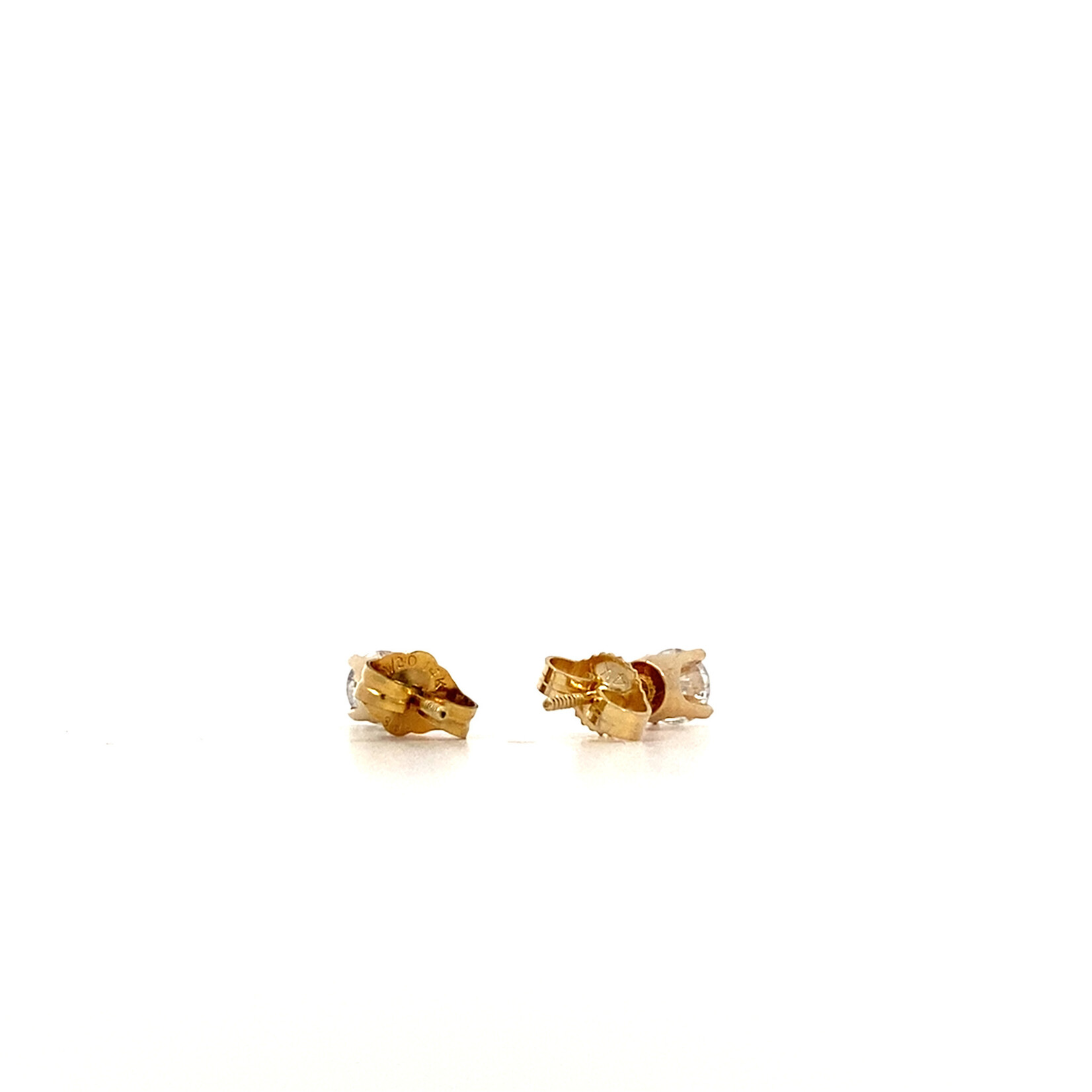 14K Yellow Gold Diamond Earrings +/-.70ctw I/SI2