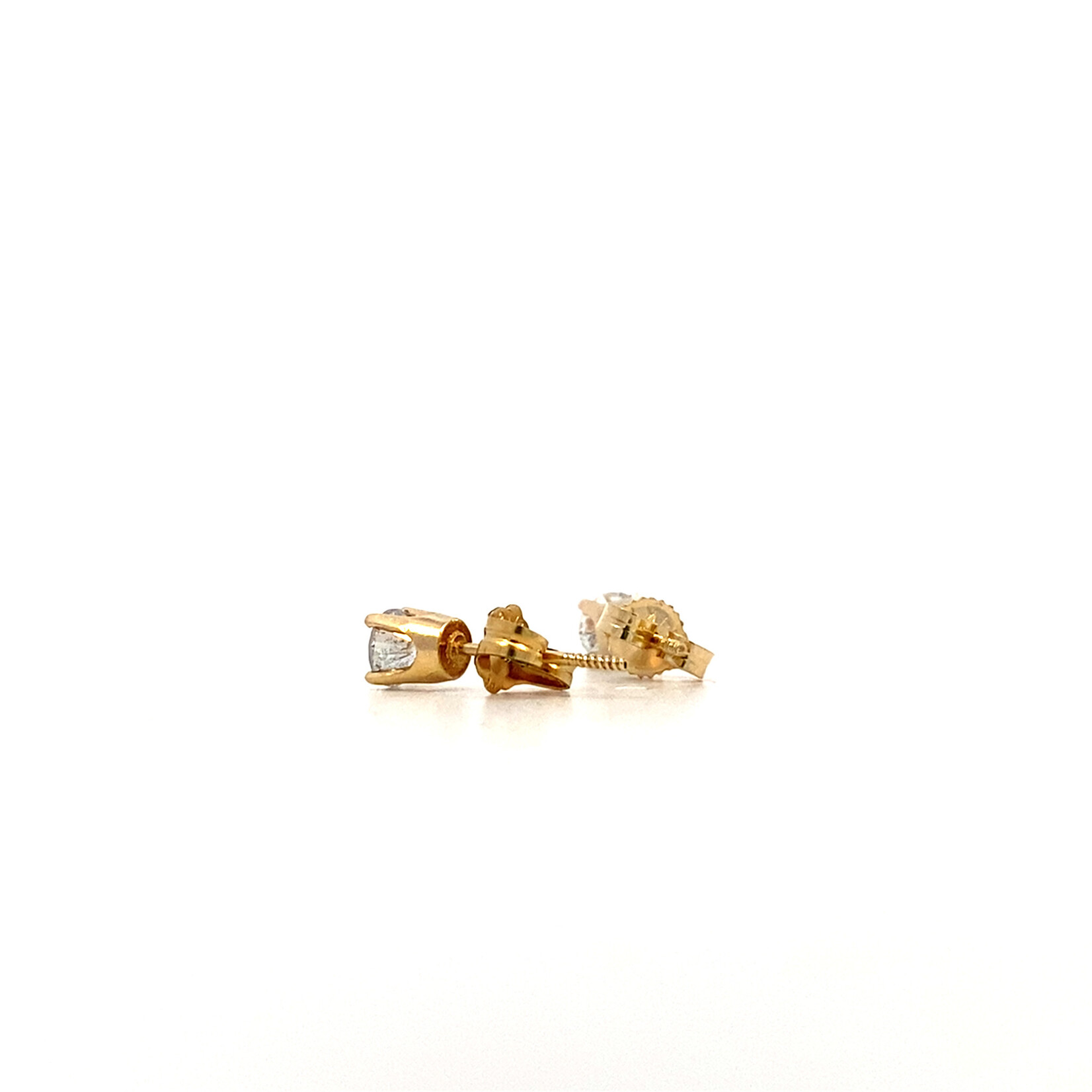 14K Yellow Gold Diamond Earrings +/-.70ctw I/SI2