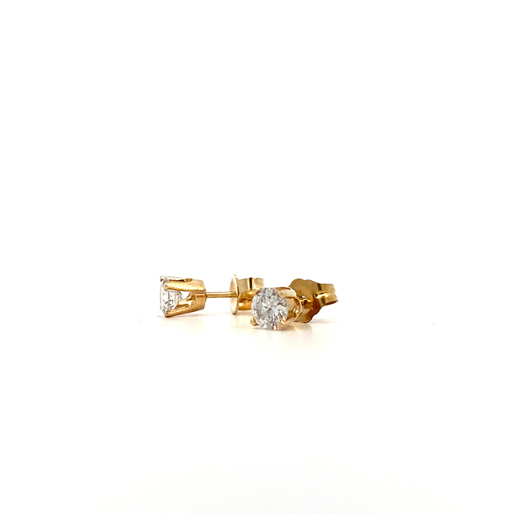 14K Yellow Gold Diamond Earrings +/-.70ctw I/SI2