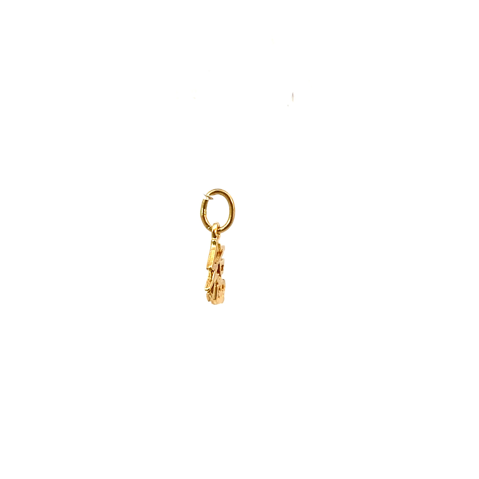 14K Yellow Gold "Good Luck"Kanji Pendant
