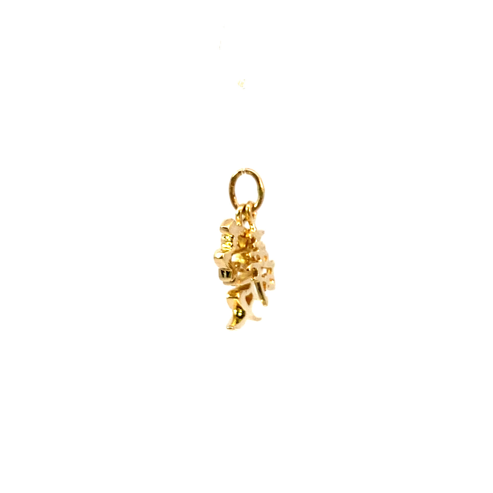 14K Yellow Gold "Longevity and Love" Kanji Pendants