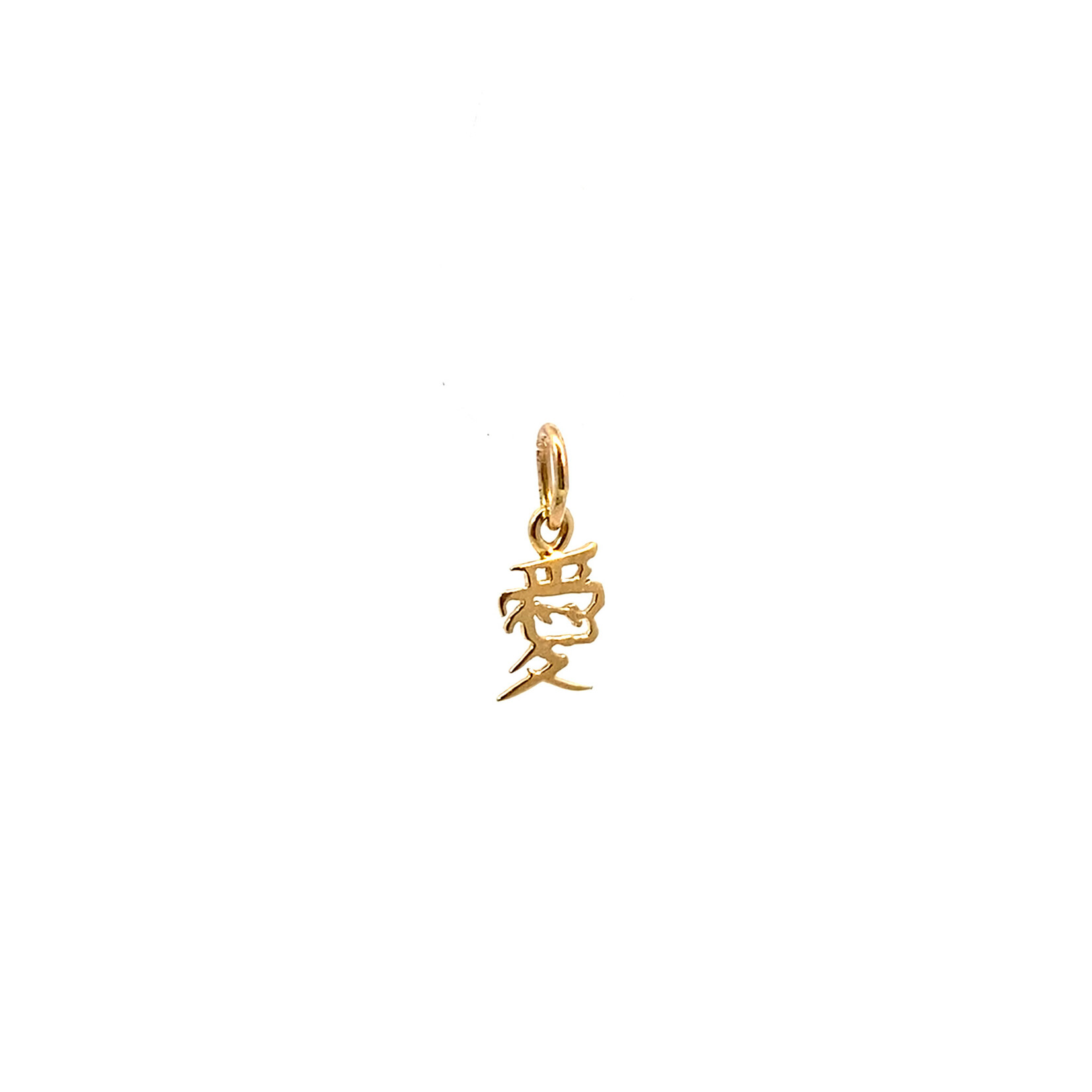 14K Yellow Gold "Love" Kanji Pendant