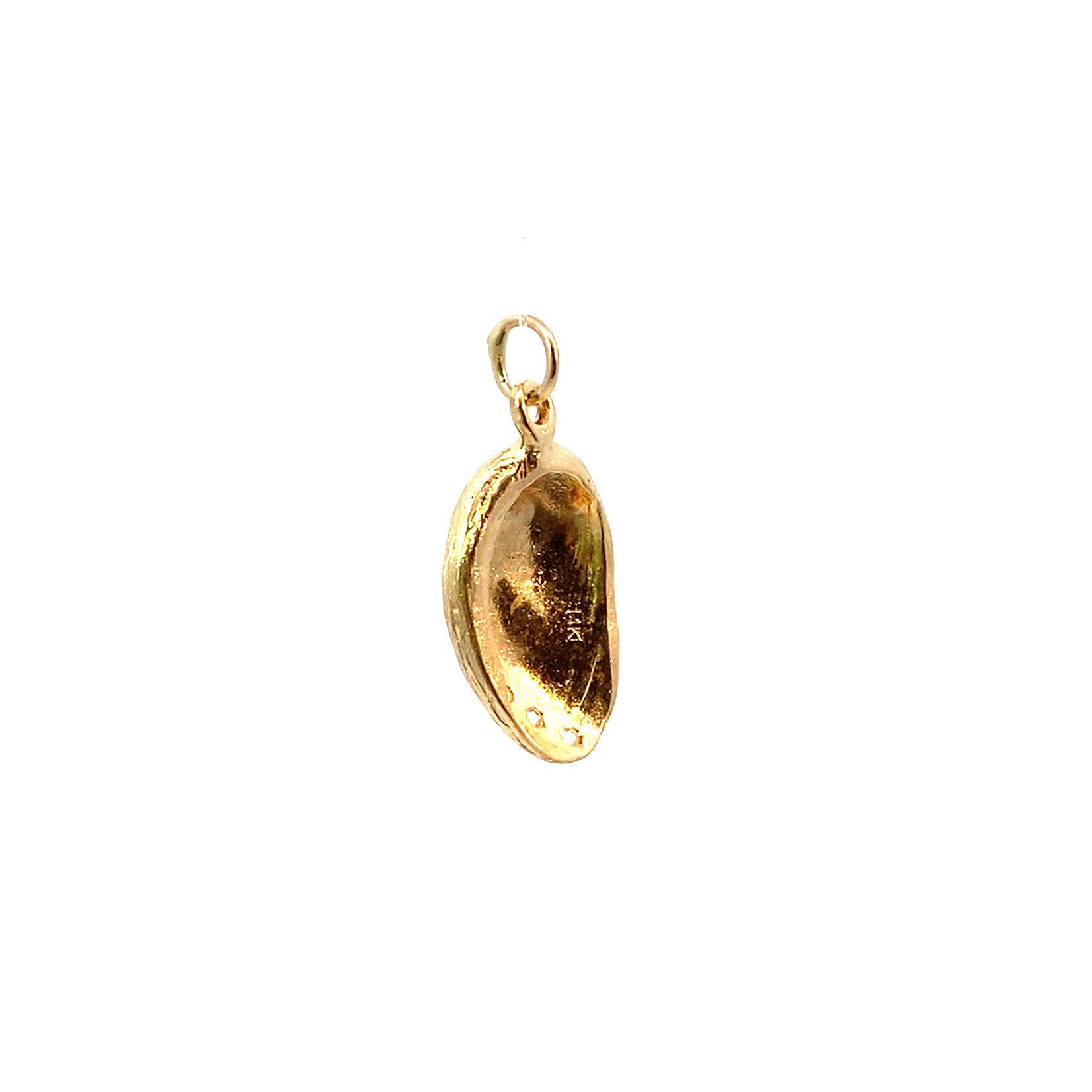 14K Yellow Gold Shell Charm