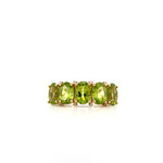 14K Yellow Gold Peridot & Diamond Ring sz7 D.16ctw