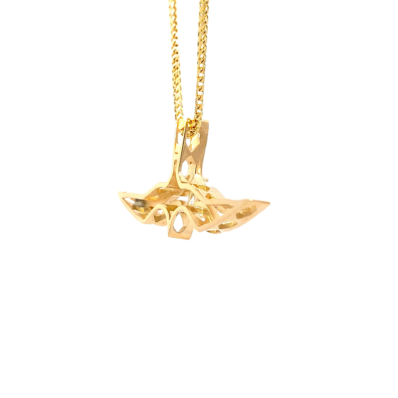 14K Yellow Gold 'Iwa Lele Diamond Pendant .20ct